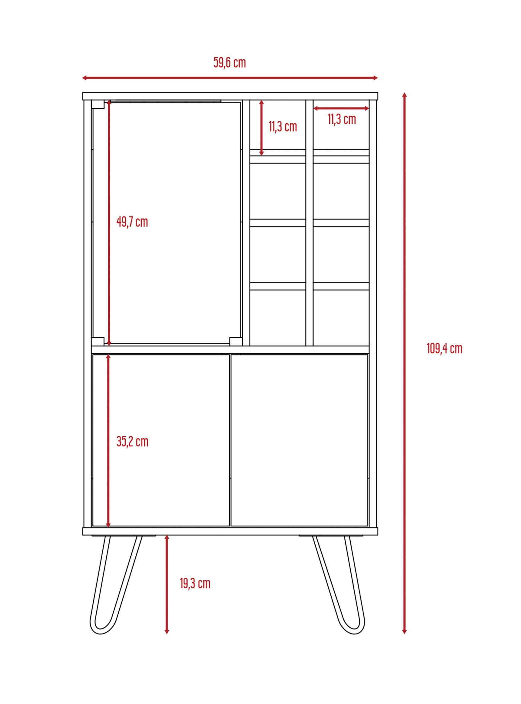 Combo TuHome Muebles Vassel Miel Plomo Bar + Mesa de Centro TuHome-2