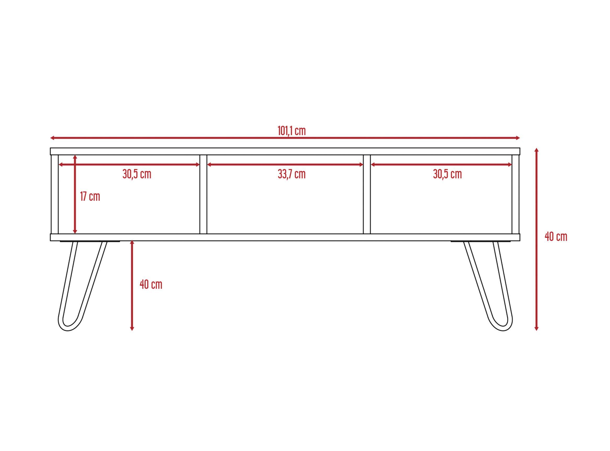 Combo Muebles Vassel Miel Plomo Buffet + Mesa de Centro TuHome-4