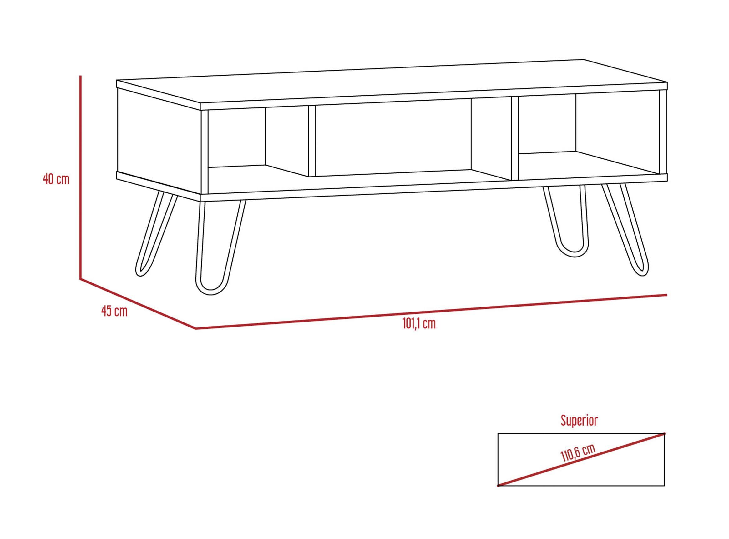 Combo Muebles Vassel Miel Plomo Buffet + Mesa de Centro TuHome-3