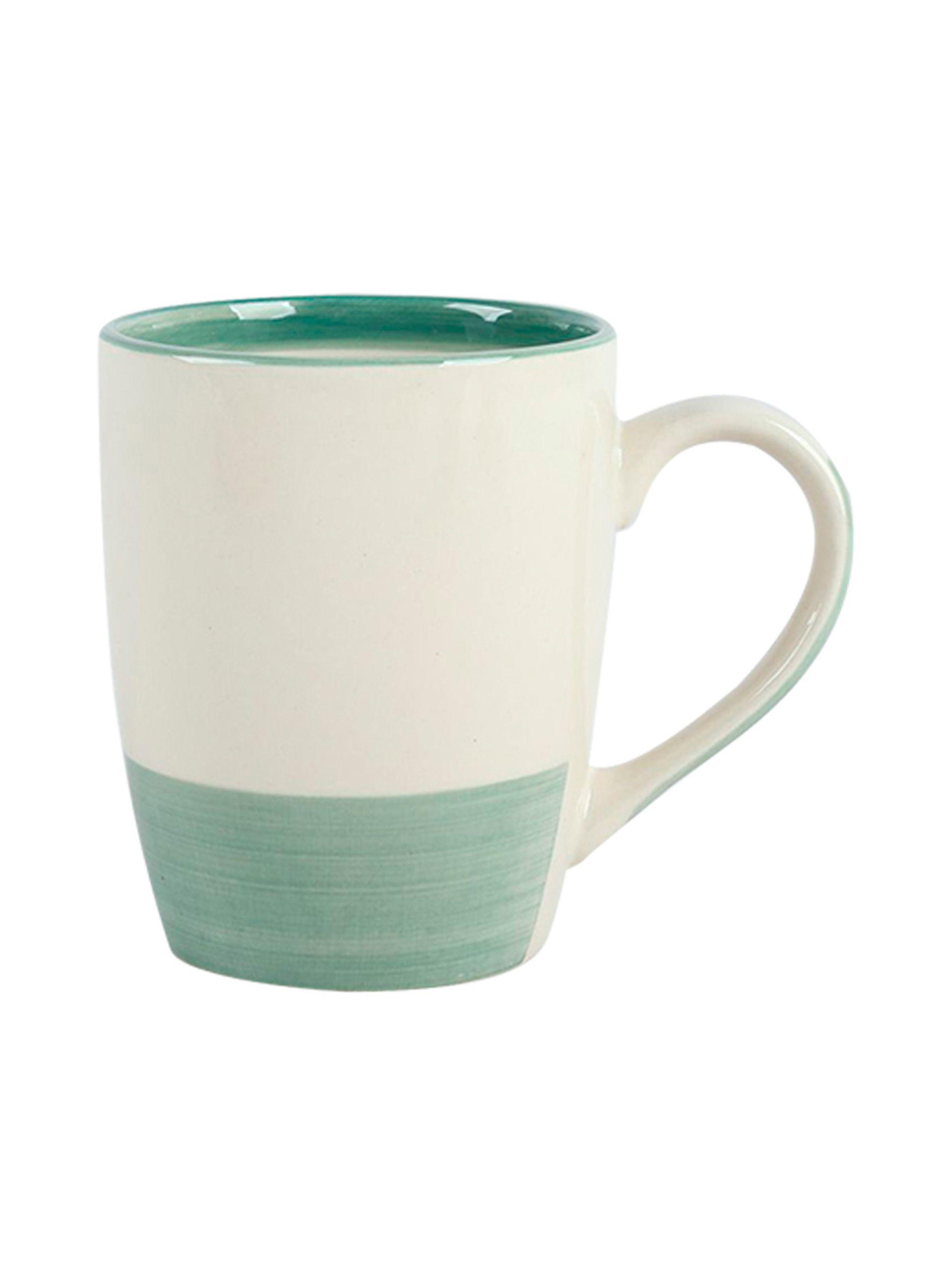 Set Vajilla 16 Piezas Bicolor Verde Cerámica-4