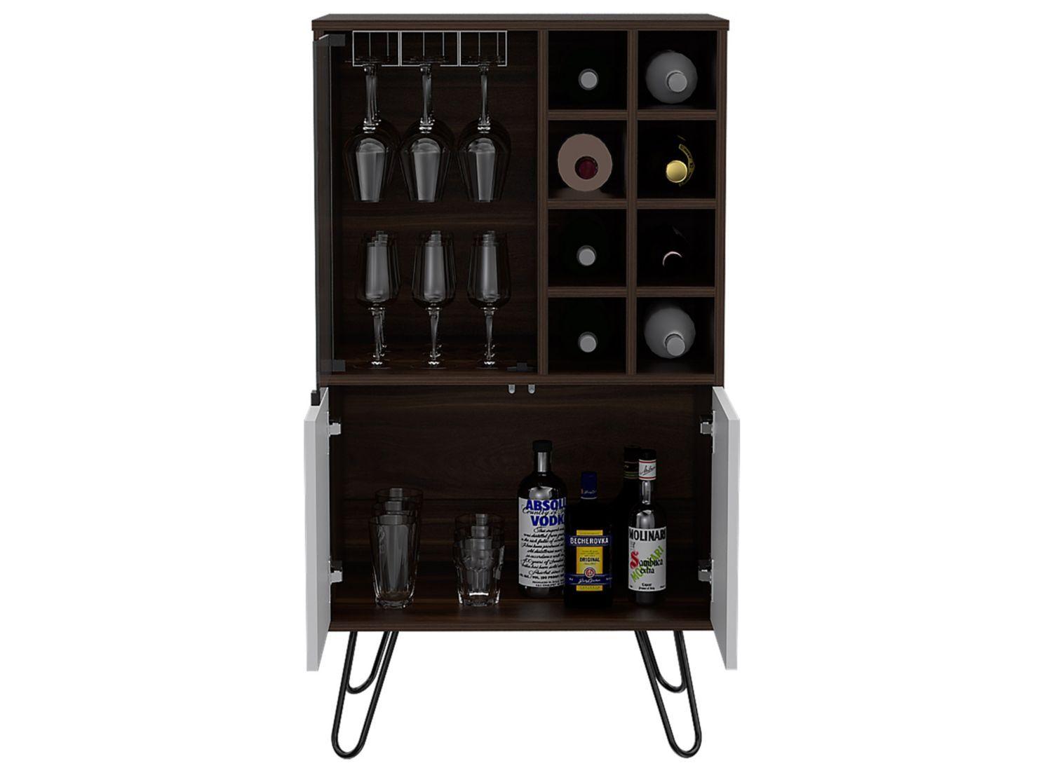 Combo Muebles Vassel Habano Blanco Bar + Mesa de Centro-2