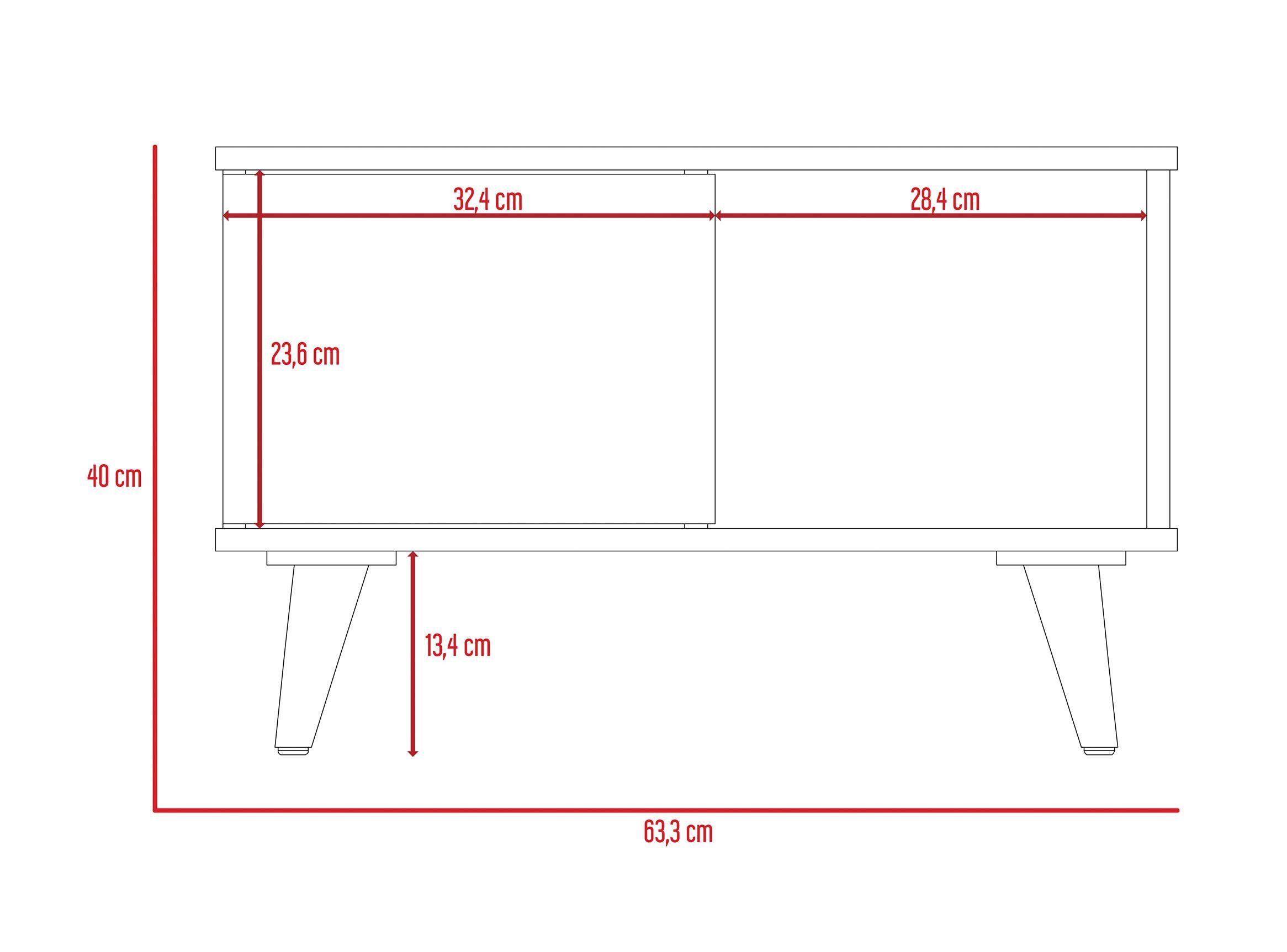 Rack TuHome TV 60" + Mesa Centro Salem Miel Plomo-4