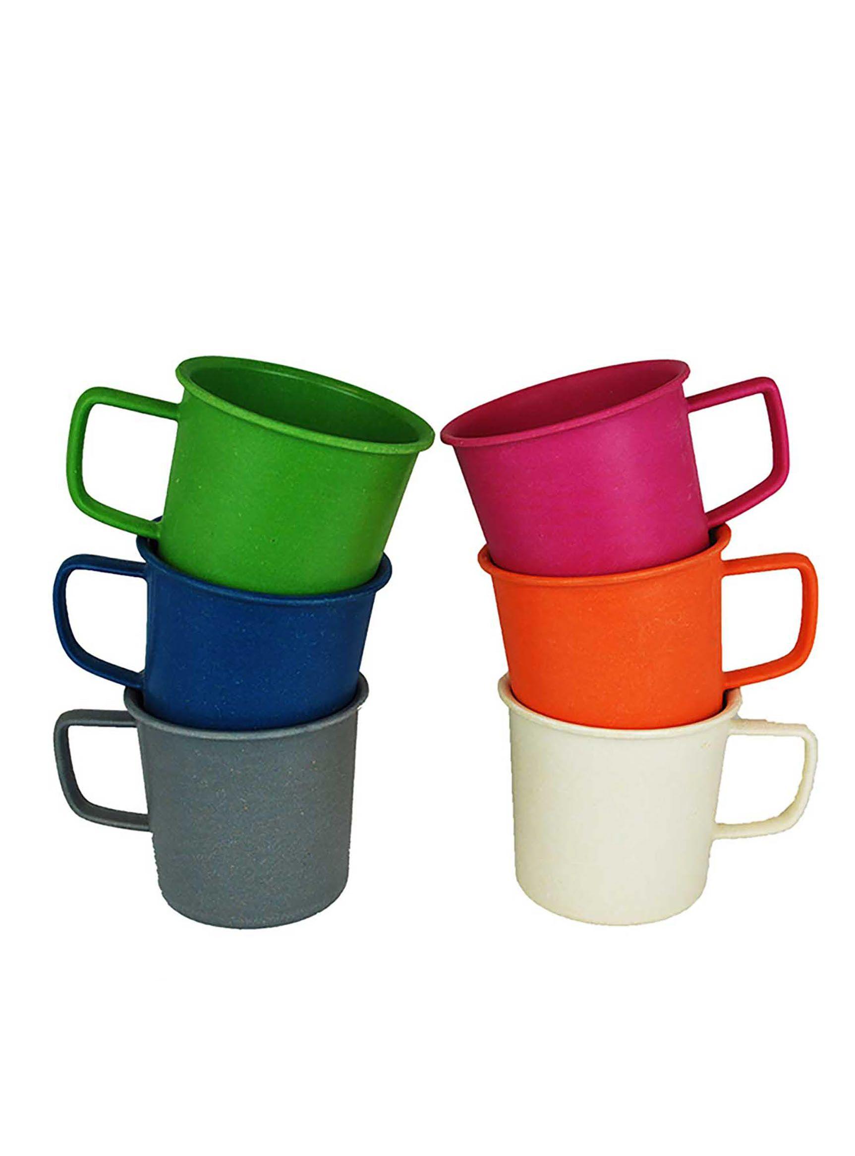 Taza EcoSoulife Camping Biodegrable de Bambú 430 ml Azul-2