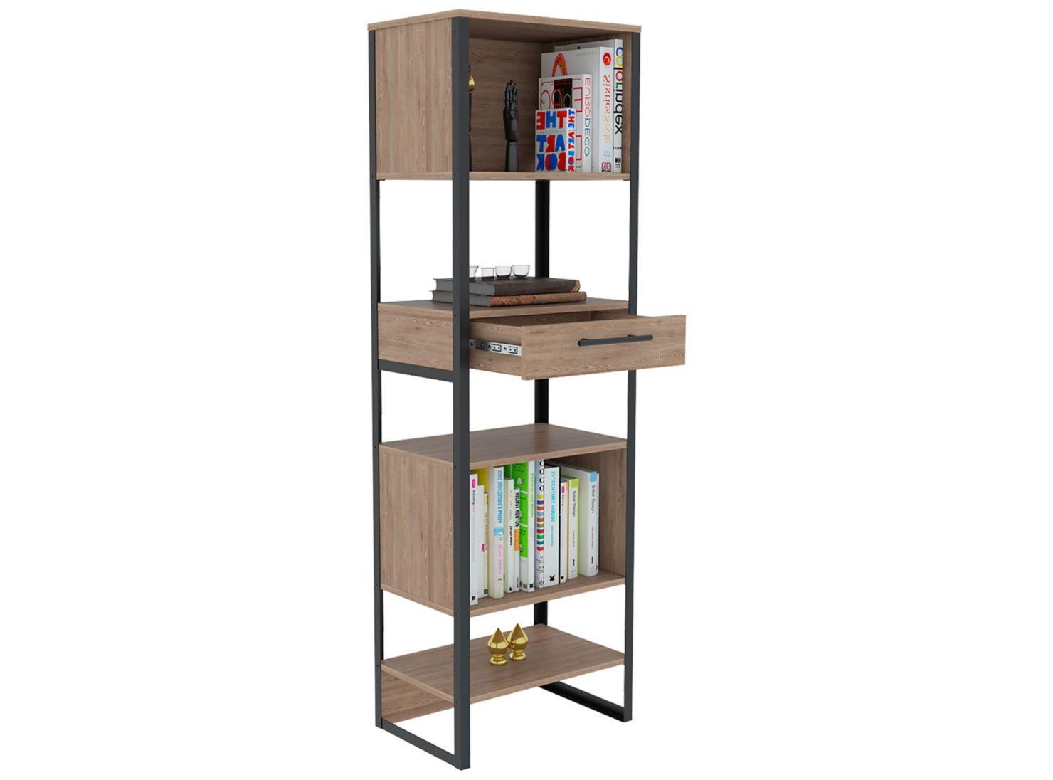 Combo Muebles Magnum Miel Biblioteca + Mesa de Centro-2