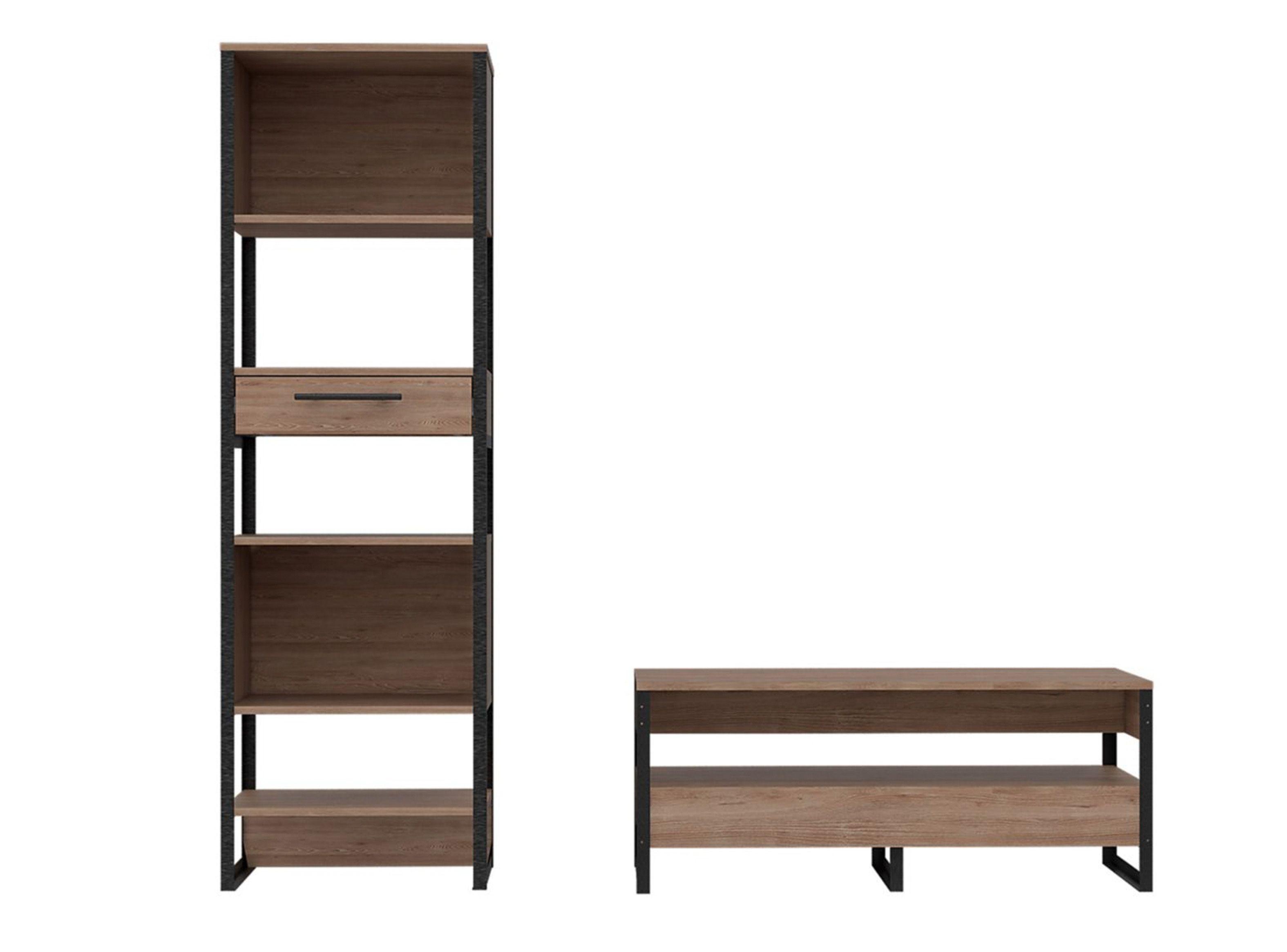 Combo Muebles Magnum Miel Biblioteca + Mesa de Centro-0