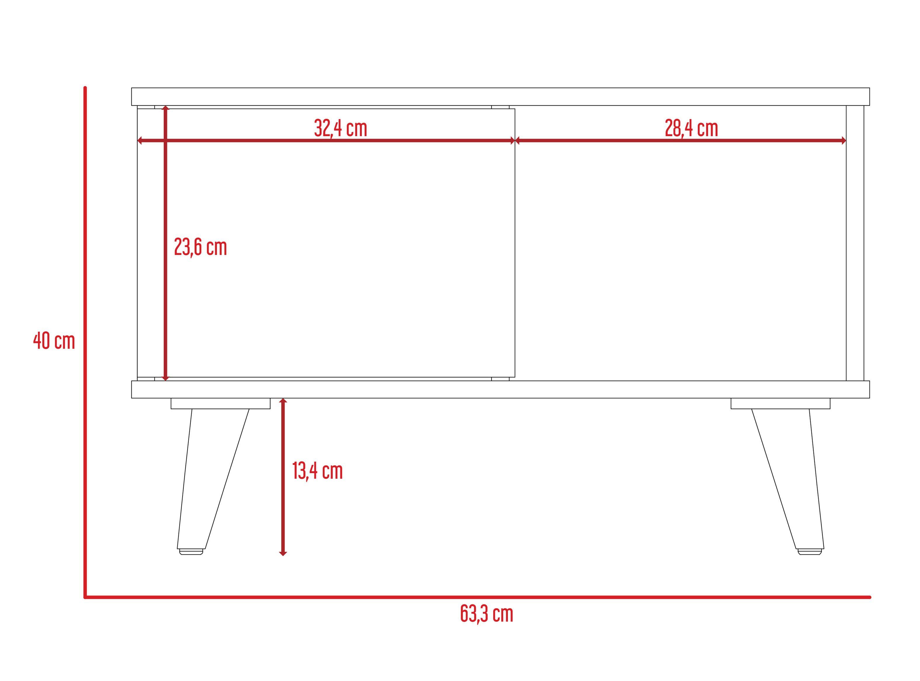 Combo TuHome Muebles Salem Miel Plomo Bar + Mesa Centro-1