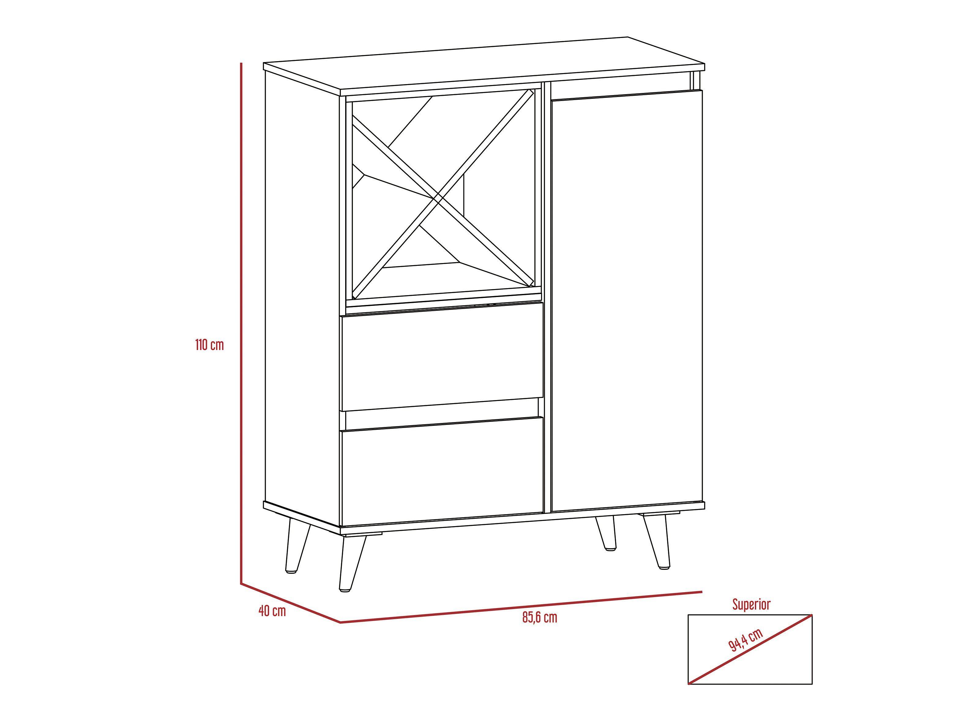 Combo TuHome Muebles Salem Miel Plomo Bar + Mesa Centro-4