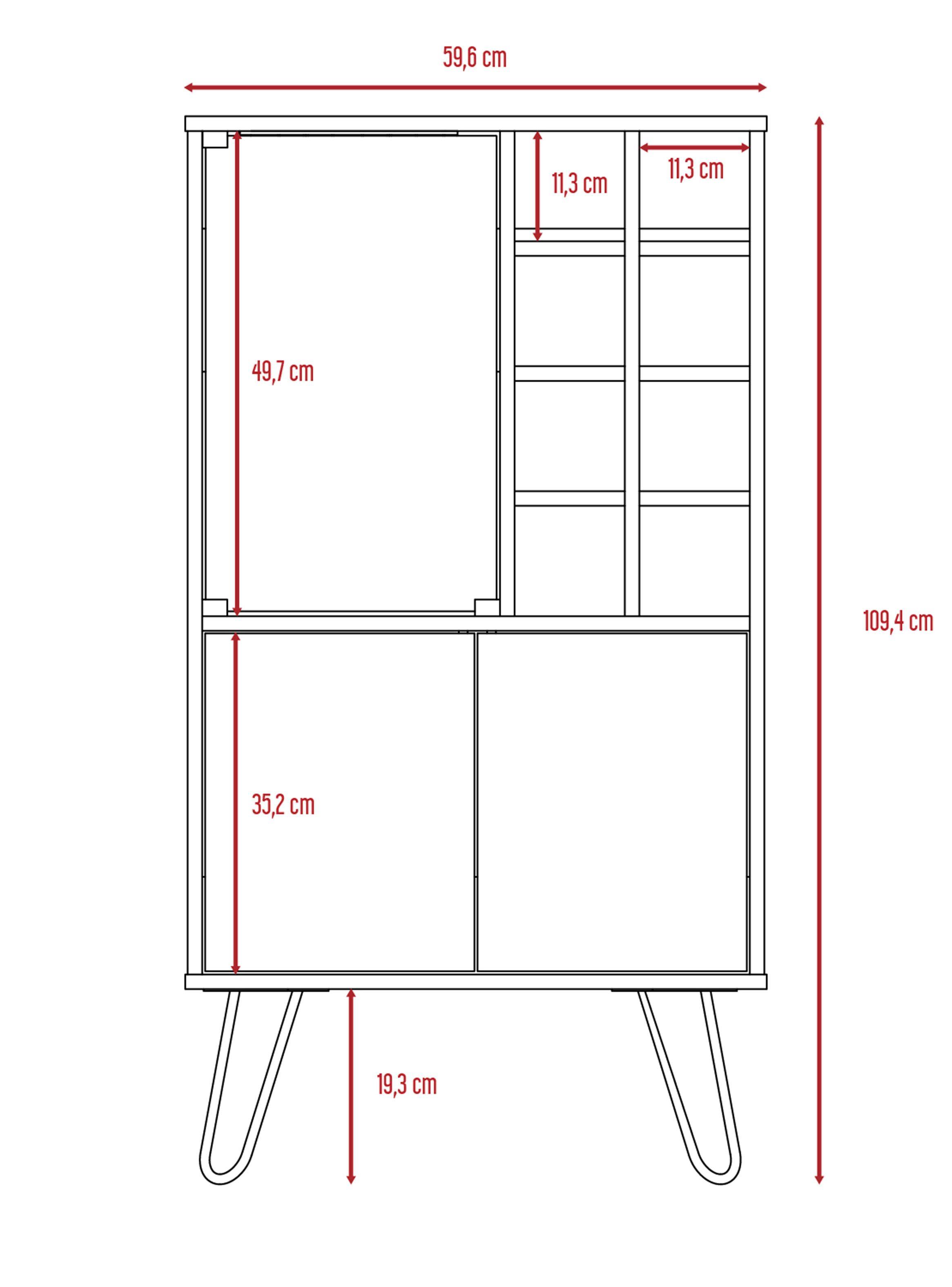 Combo Muebles Vassel Miel Plomo Bar + Rack TV + Mesa de Centro TuHome-5