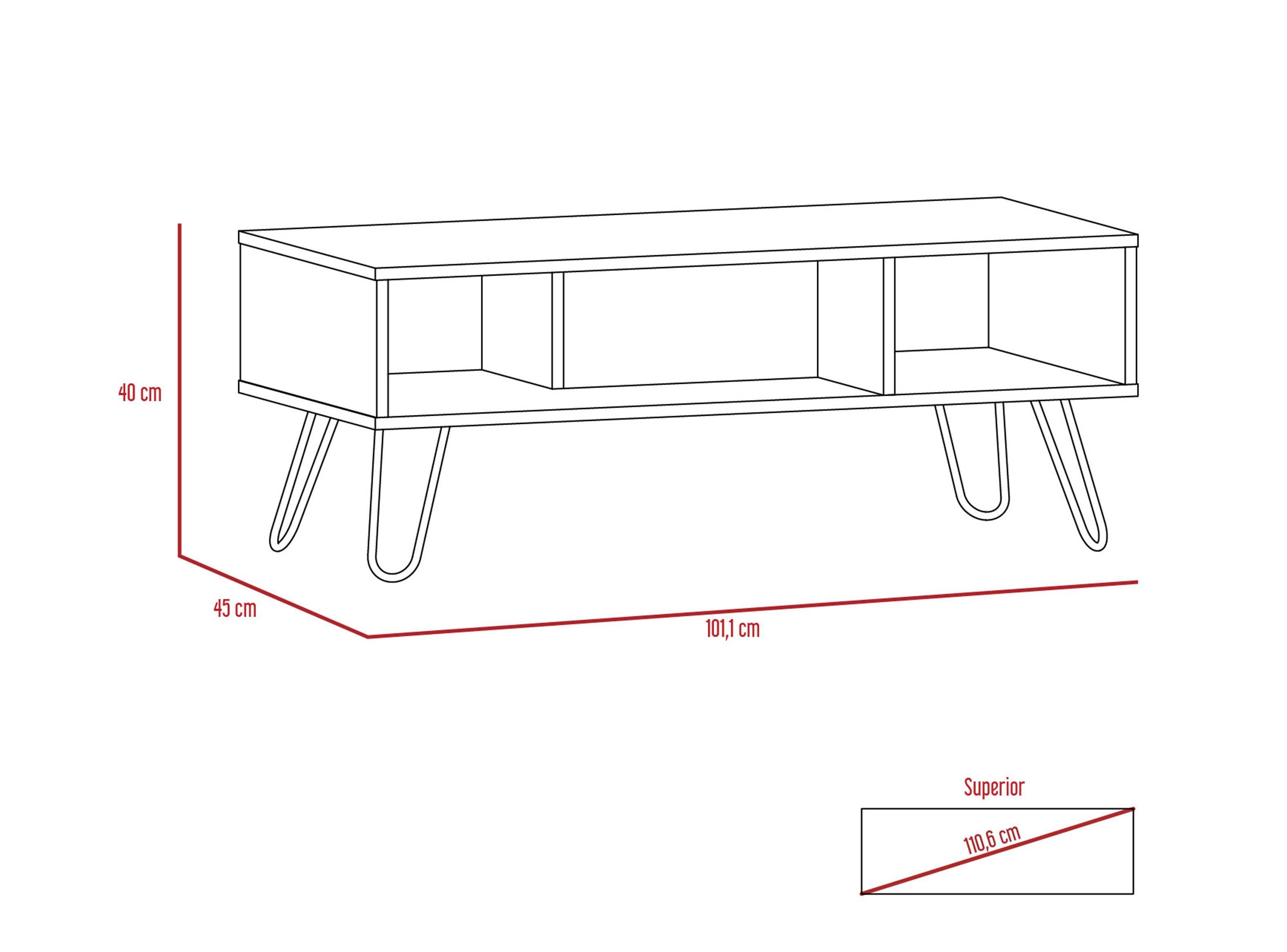 Combo Muebles Vassel Miel Plomo Bar + Rack TV + Mesa de Centro TuHome-2