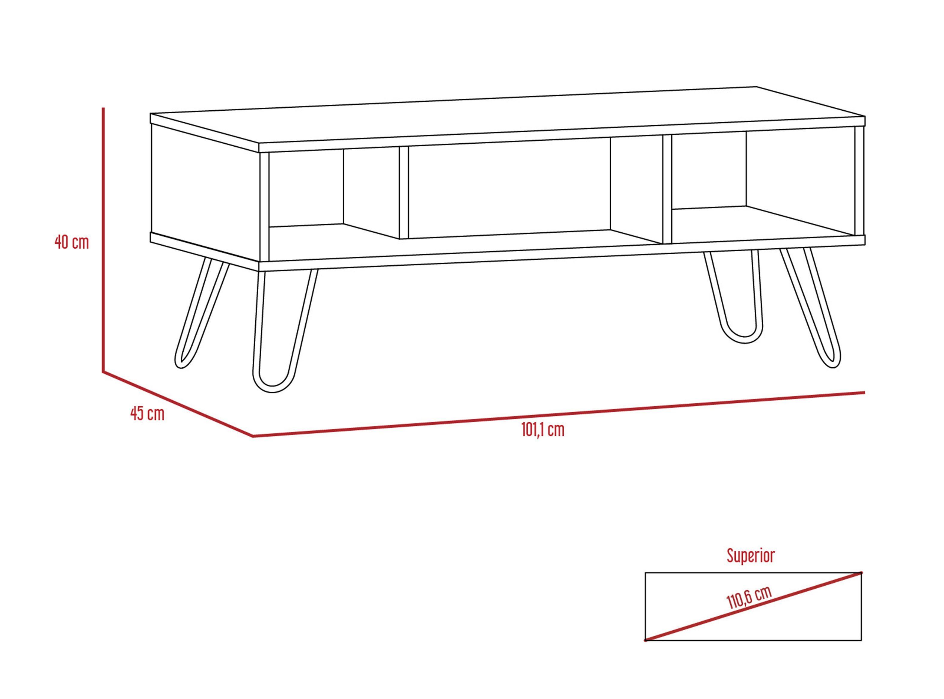 Combo Muebles Vassel Miel Plomo Buffet + Rack TV + Mesa de Centro TuHome-2