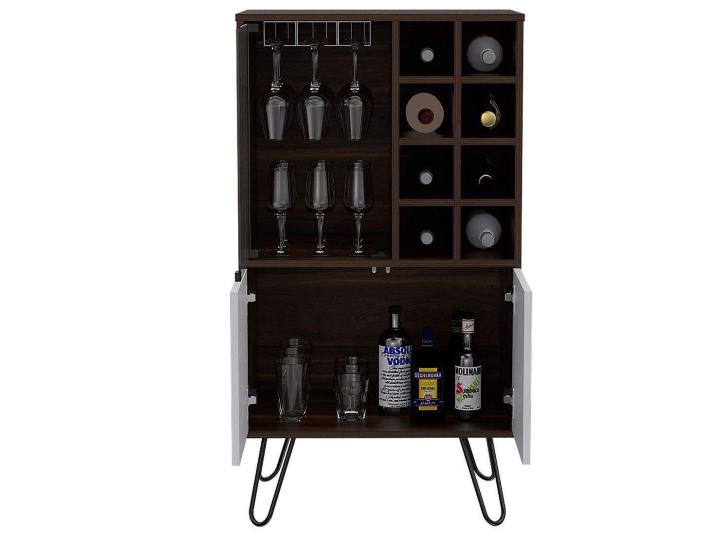 Combo Muebles Vassel Habano Blanco Bar + Rack TV + Mesa de Centro TuHome-2