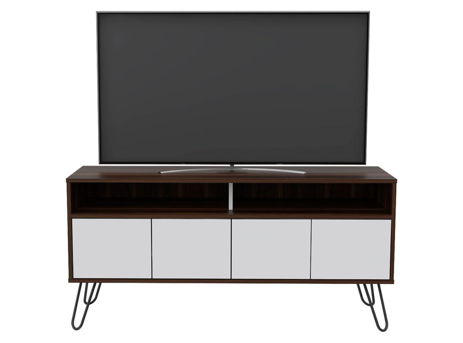 Combo Muebles Vassel Habano Blanco Biblioteca + Rack TV + Mesa de Centro TuHome-3