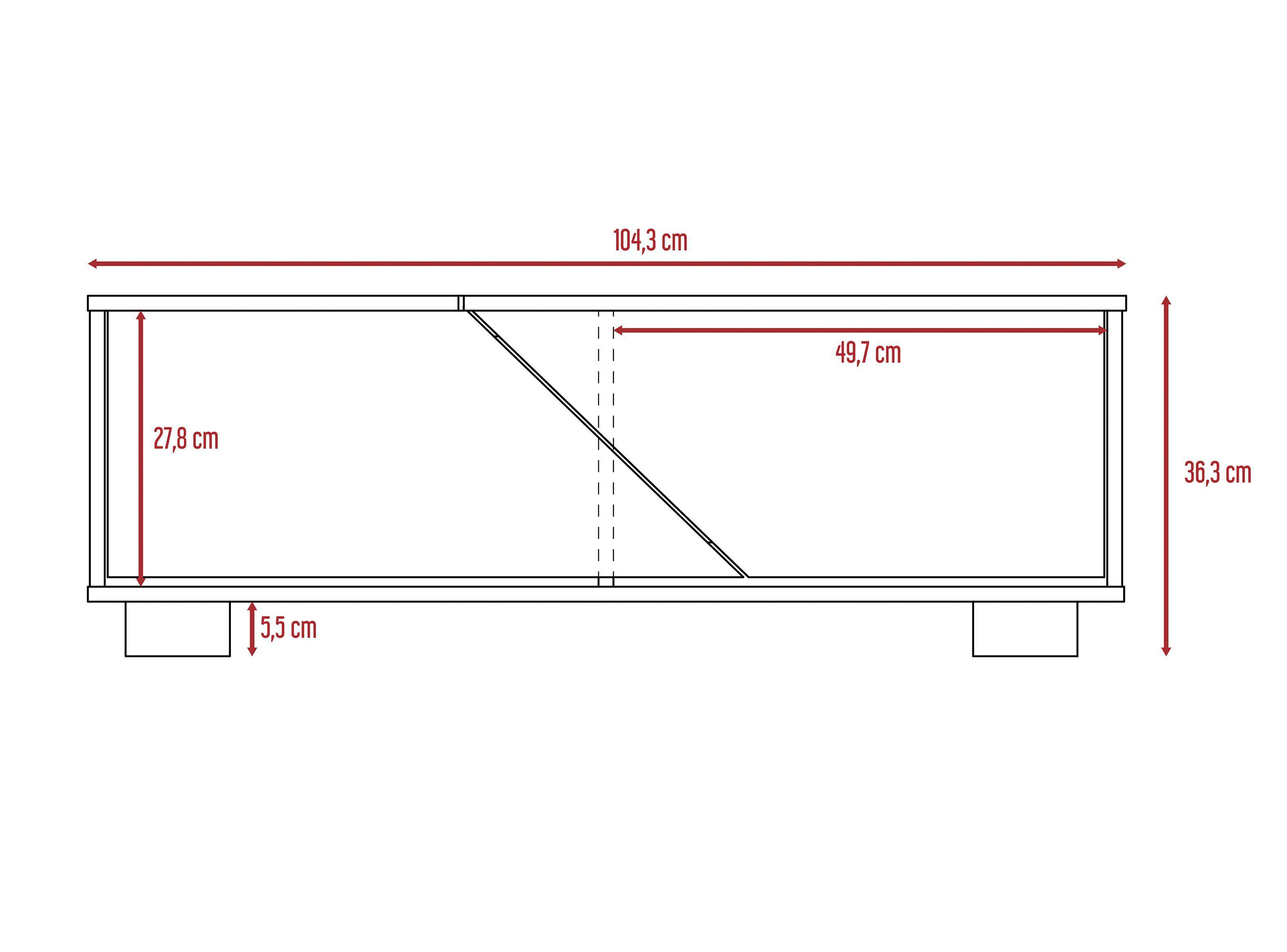 Combo Muebles Fraktal Habano Miel Arrimo + Rack TV + Mesa Centro TuHome-1