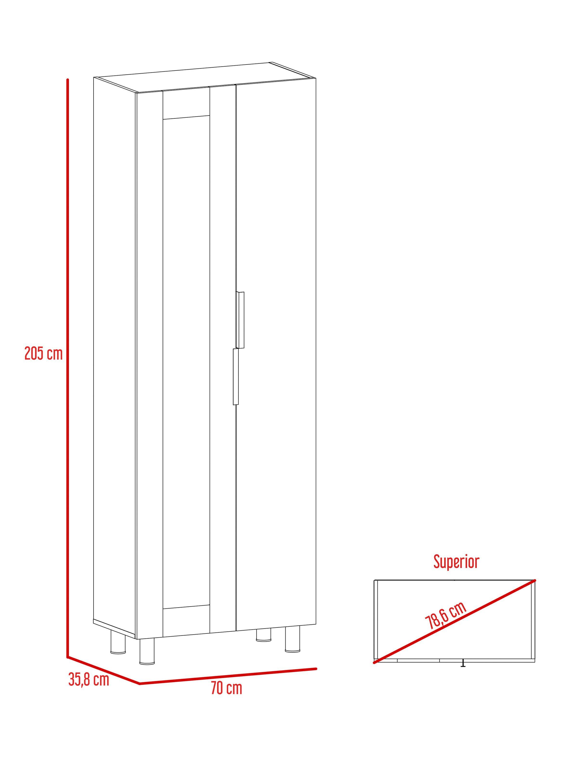 Set Muebles Fendi Color Rovere Blanco-2