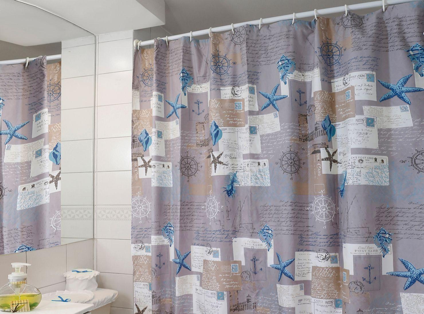 Cortina Baño Estampada Coral Mallorca-1