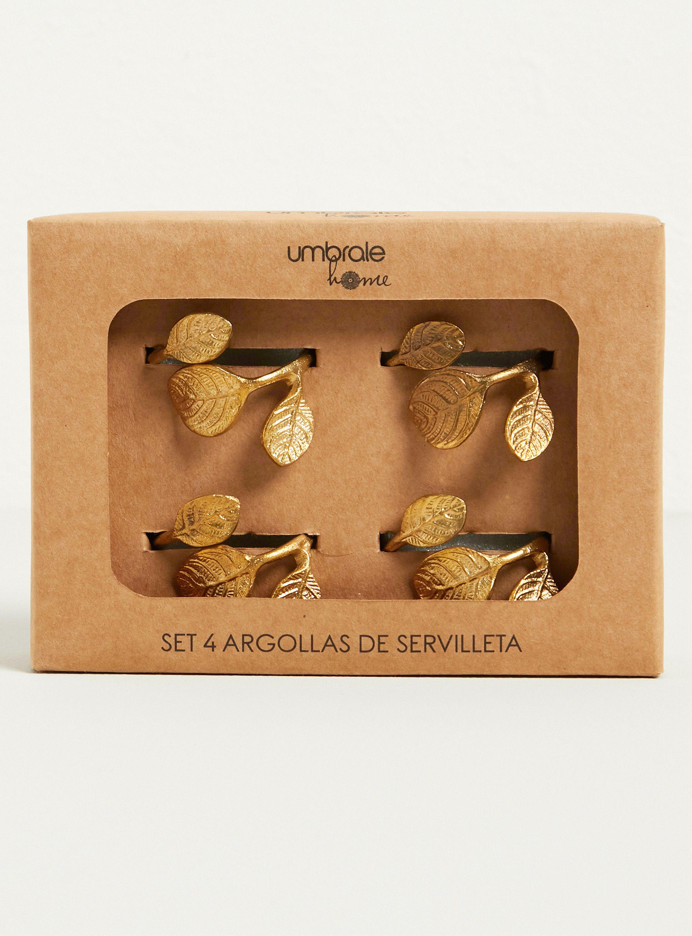 Set 4 Porta Servilletas Hojas-2