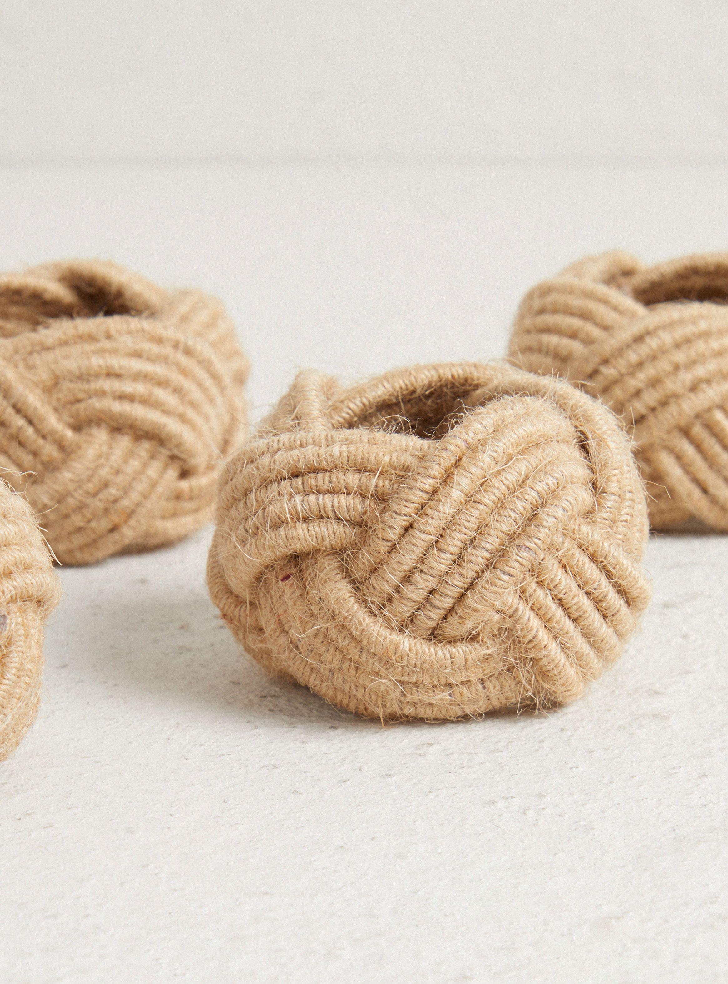 Set 4 Porta Servilletas Yute-1