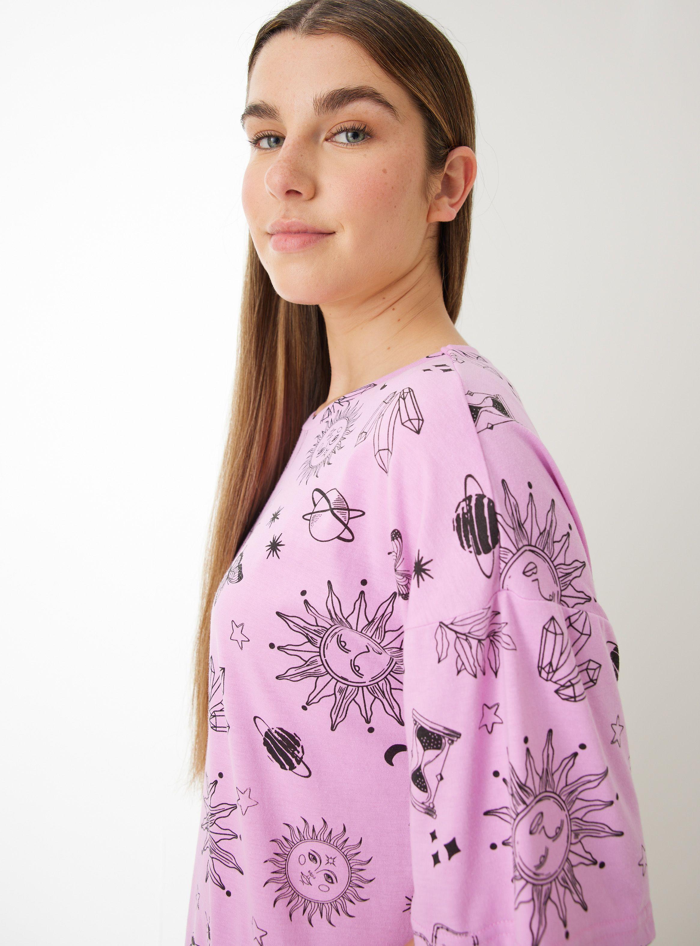 Pijama Full Print Manga Corta y Short-3