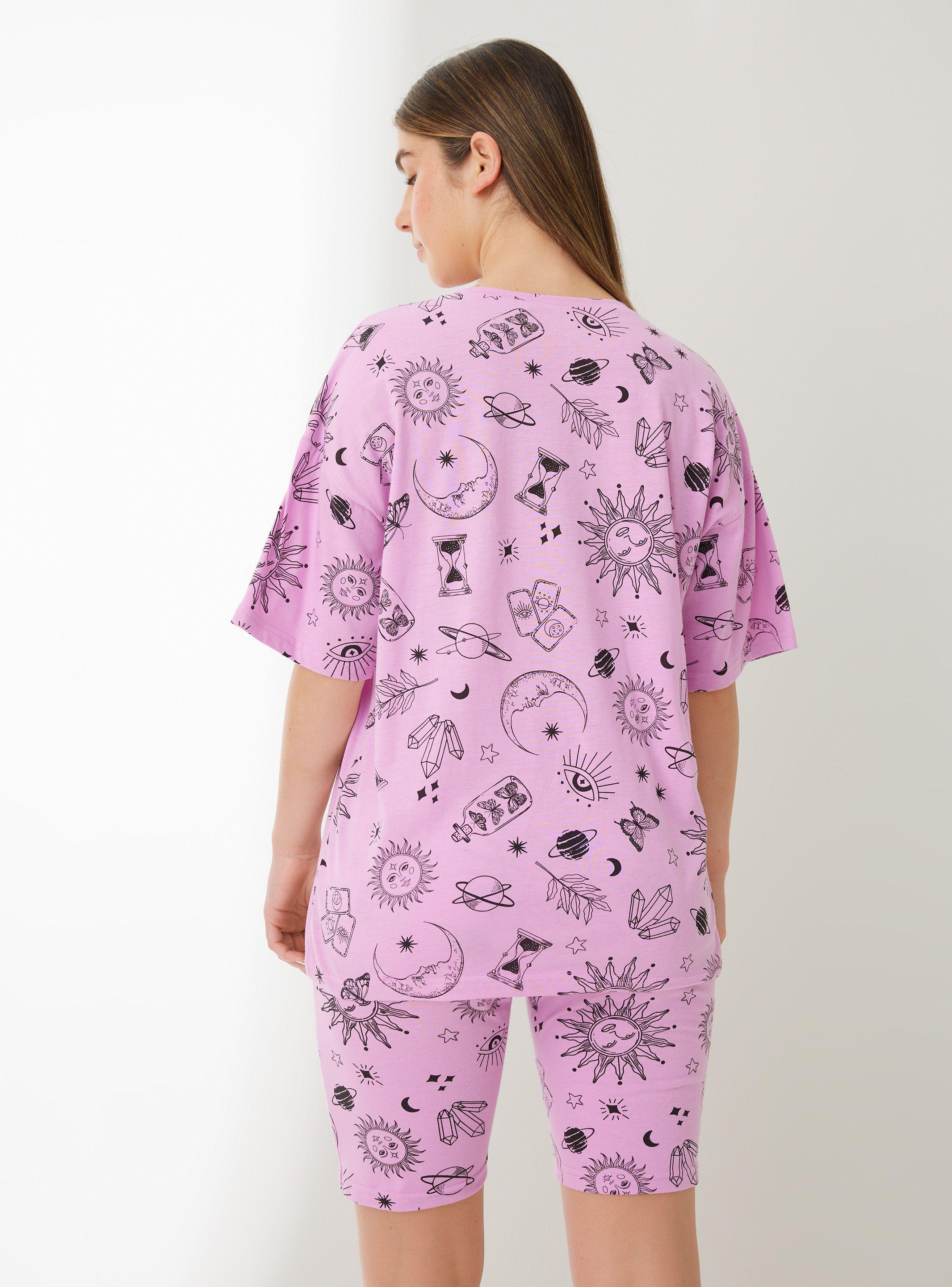 Pijama Full Print Manga Corta y Short-1