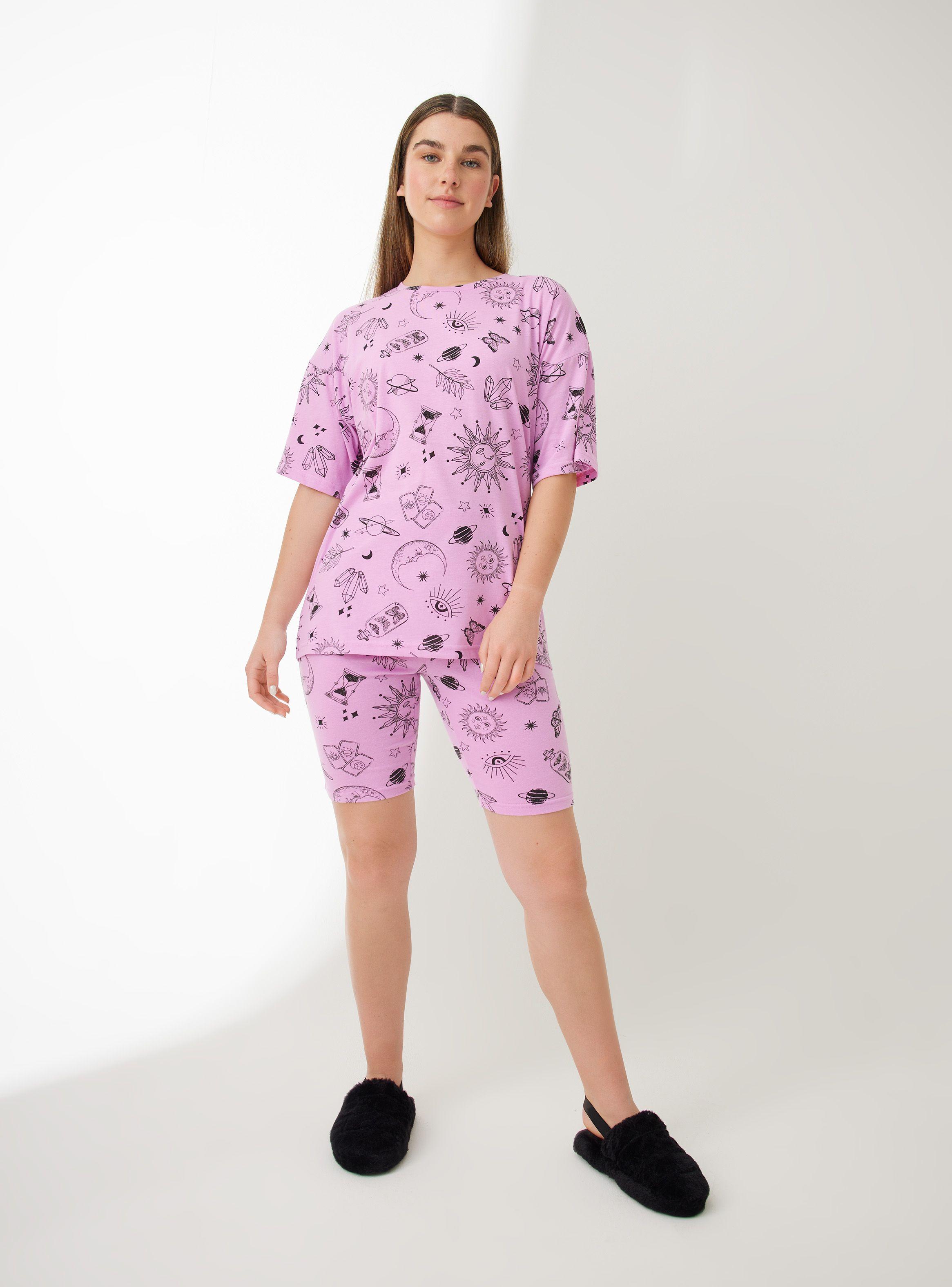 Pijama Full Print Manga Corta y Short-4