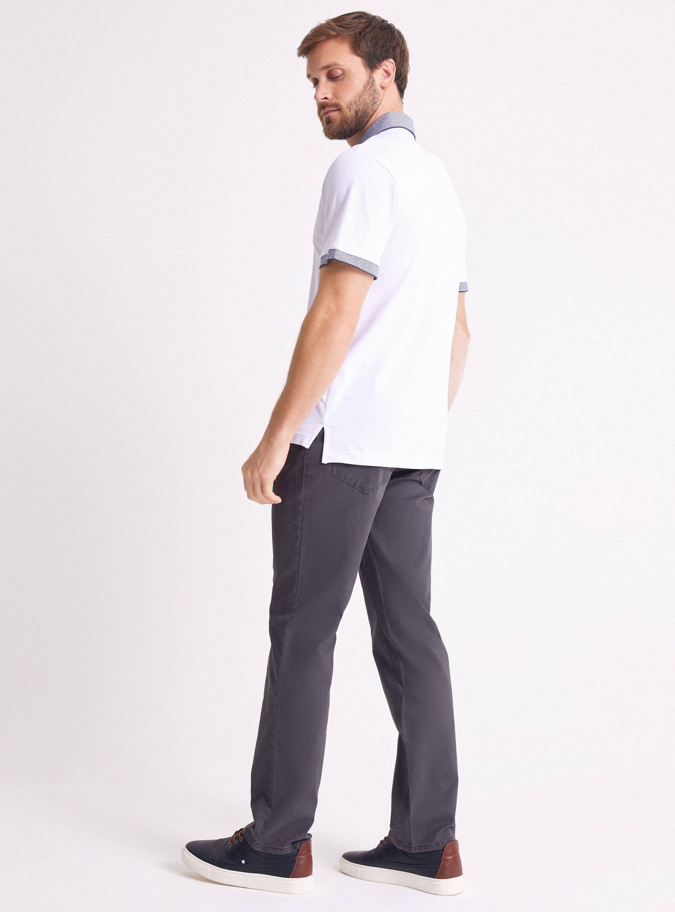 Polera Piqué Contraste Mangas y Cuello-5