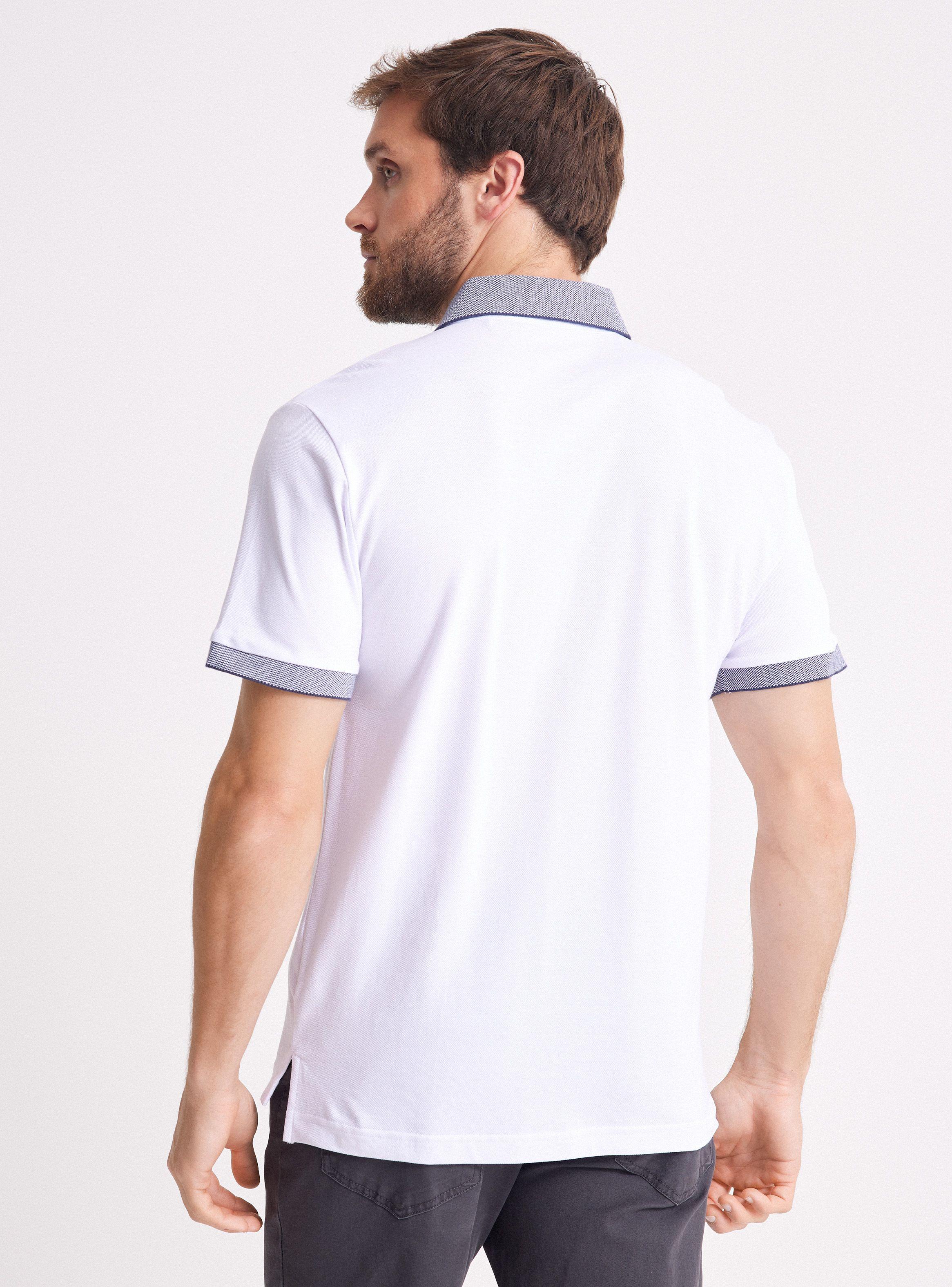 Polera Piqué Contraste Mangas y Cuello-1