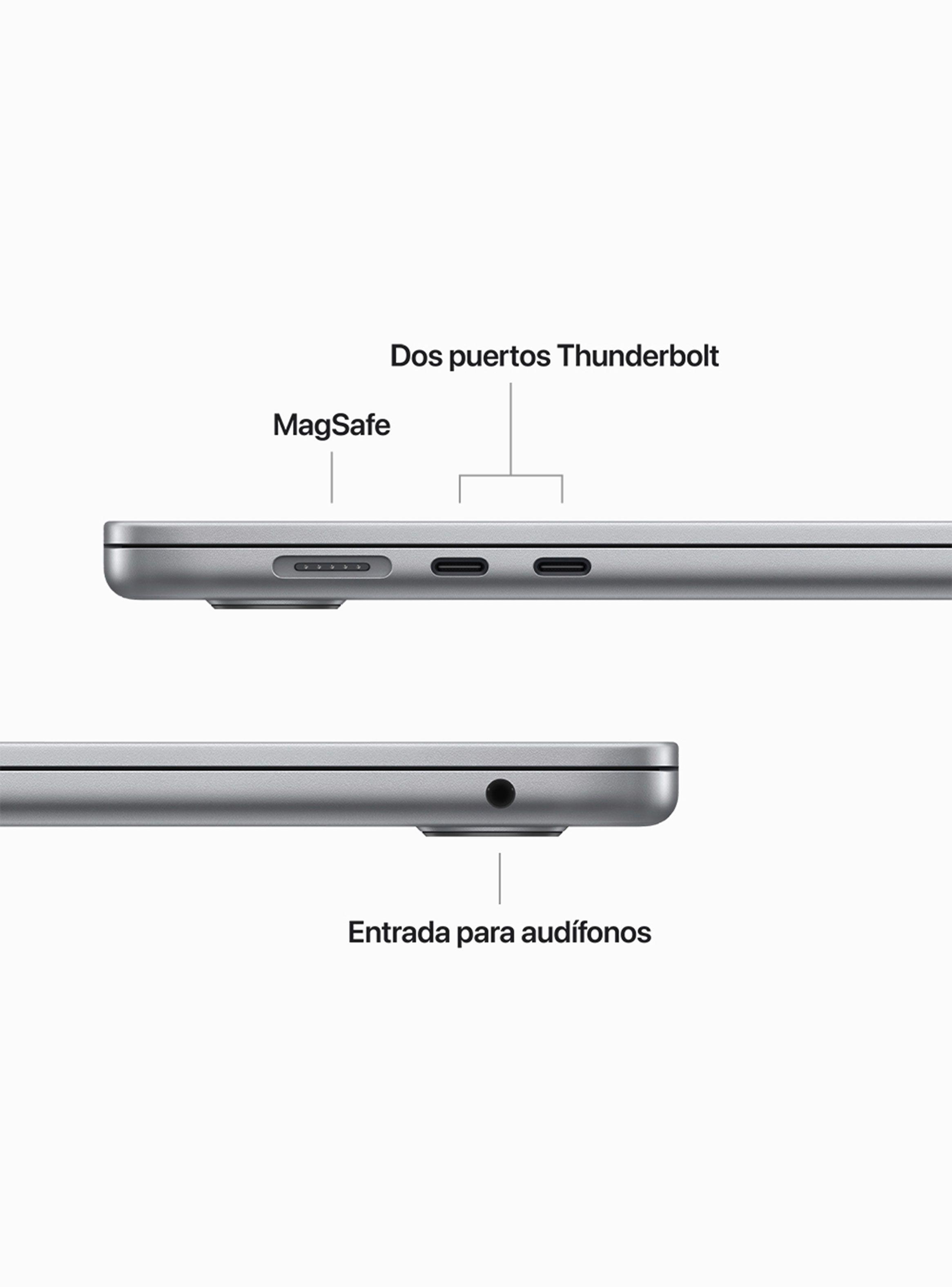 MacBook Air 15" Chip M2 8 Núcleos CPU y 10 Núcleos GPU 8GB RAM 256GB SSD Gris Espacial-8
