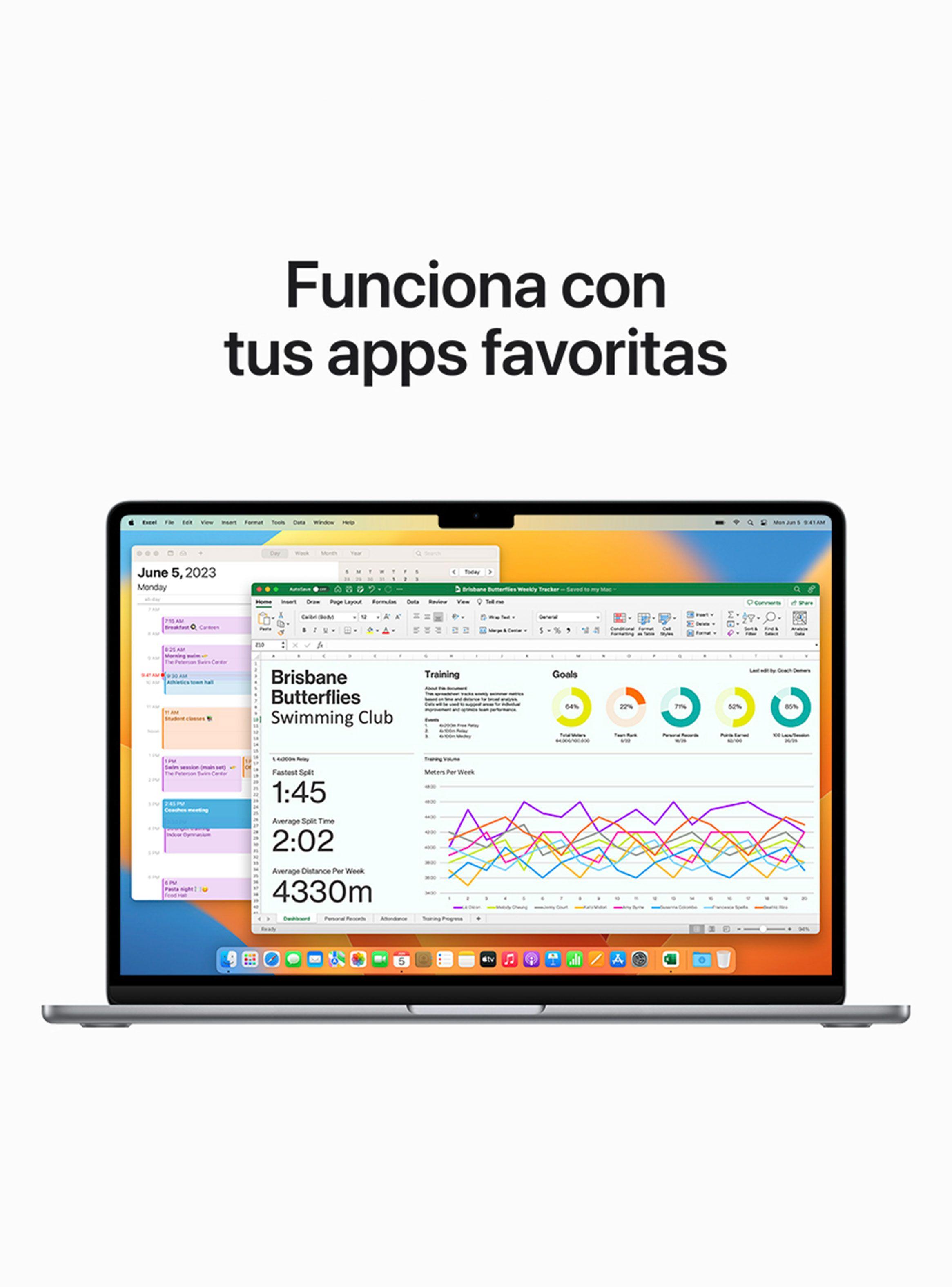 MacBook Air 15" Chip M2 8 Núcleos CPU y 10 Núcleos GPU 8GB RAM 256GB SSD Gris Espacial-6