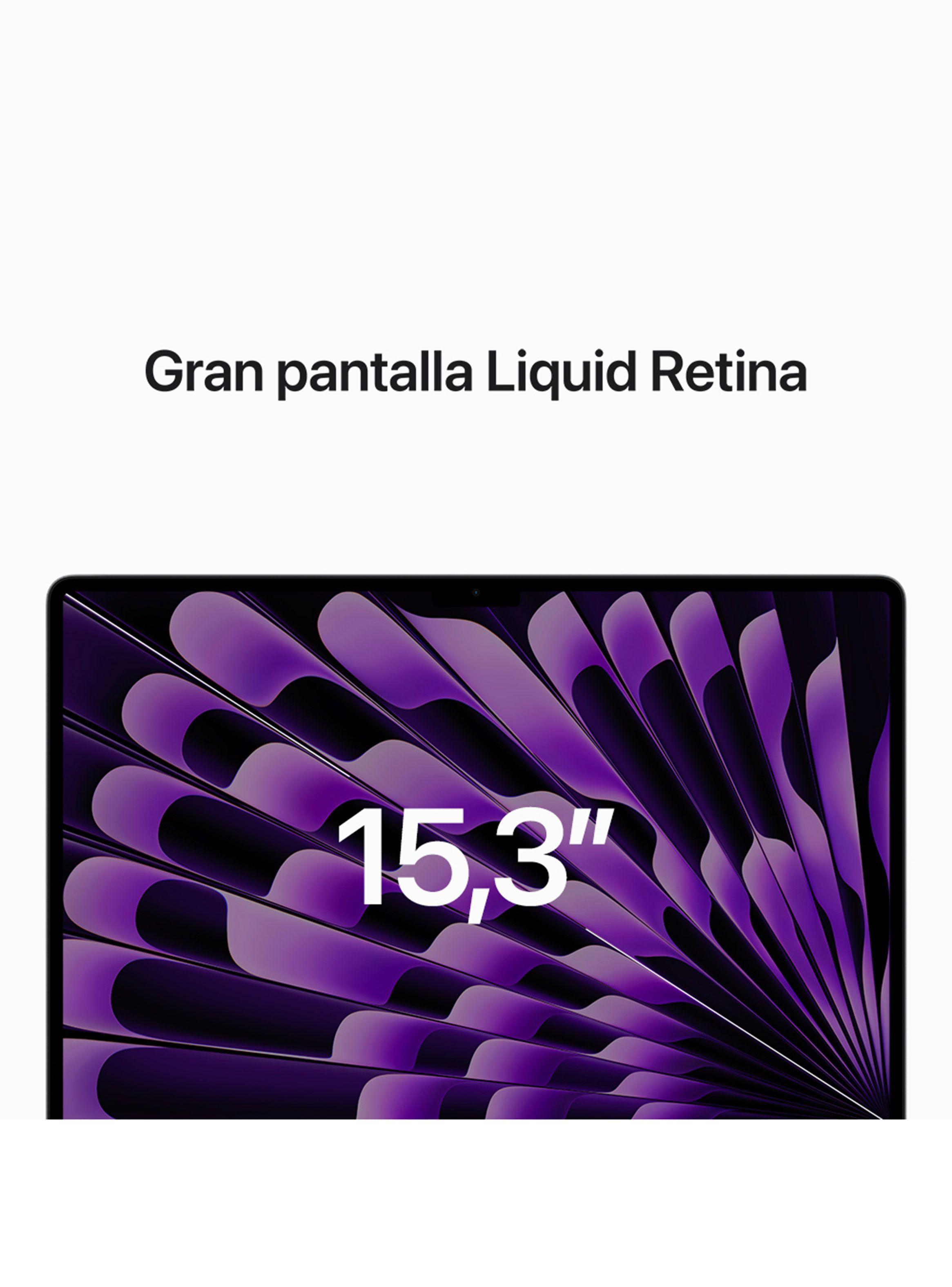 MacBook Air 15" Chip M2 8 Núcleos CPU y 10 Núcleos GPU 8GB RAM 256GB SSD Gris Espacial-4