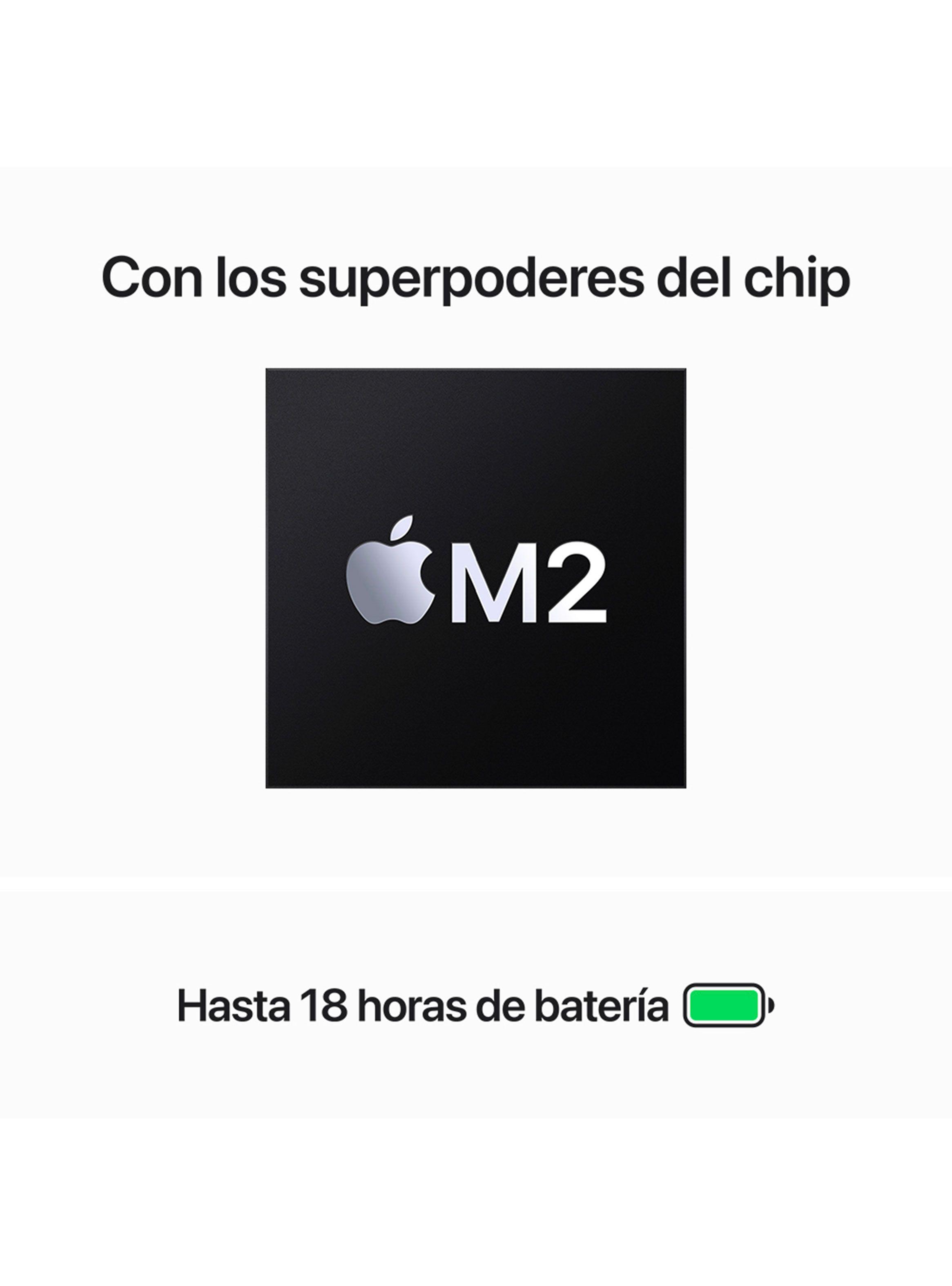MacBook Air 15" Chip M2 8 Núcleos CPU y 10 Núcleos GPU 8GB RAM 256GB SSD Gris Espacial-3