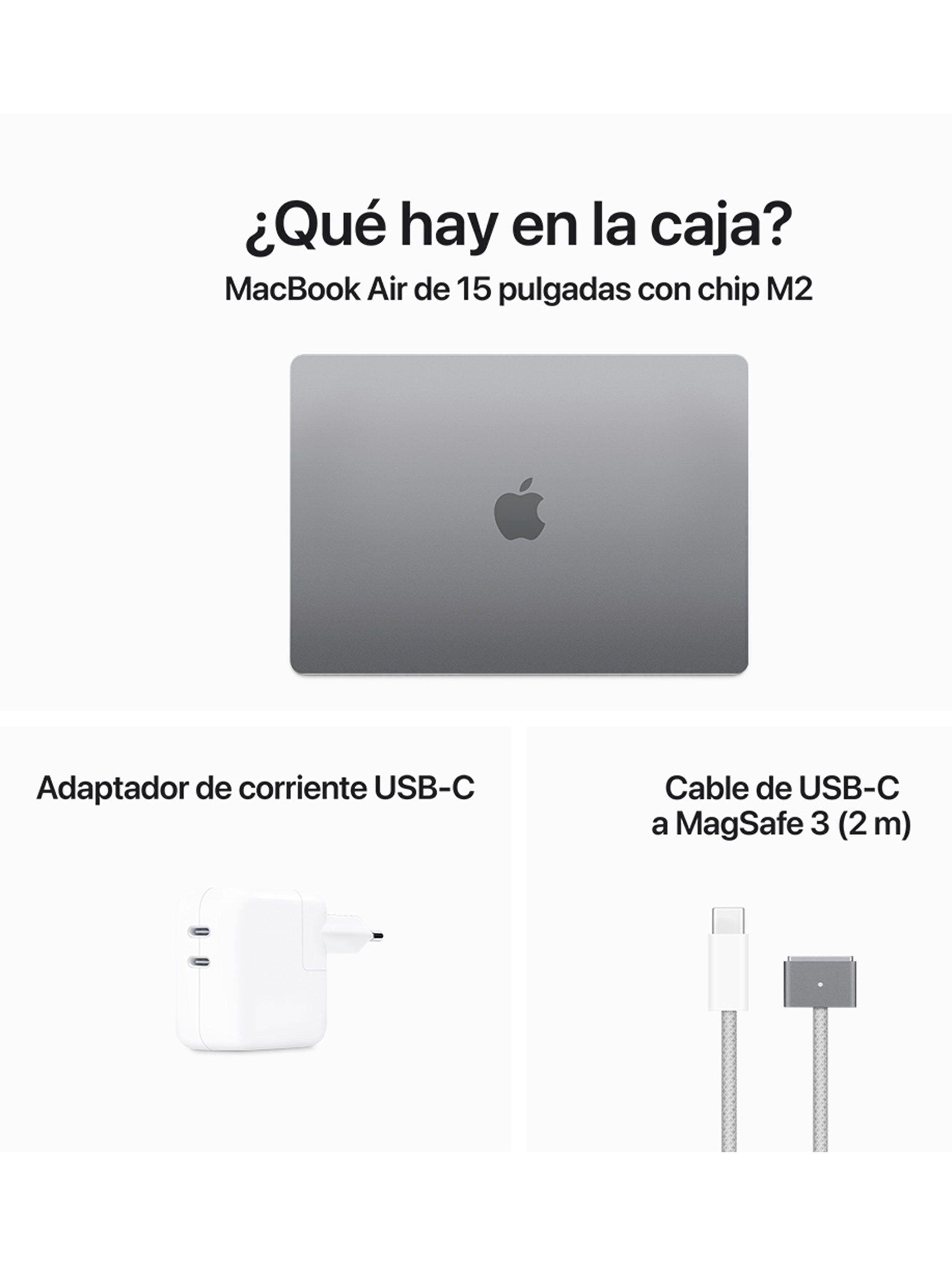 MacBook Air 15" Chip M2 8 Núcleos CPU y 10 Núcleos GPU 8GB RAM 256GB SSD Gris Espacial-9