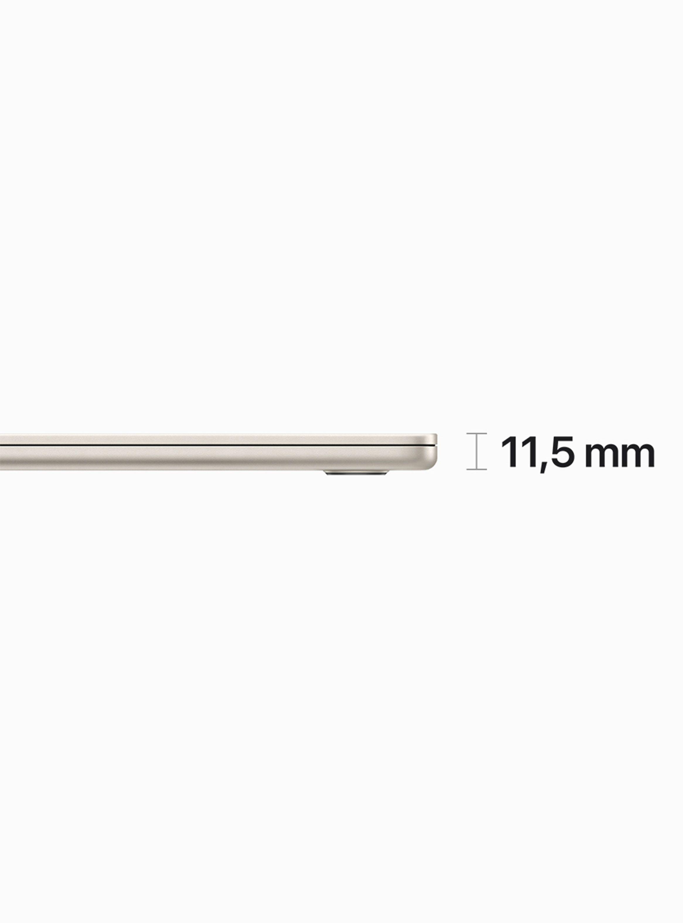 MacBook Air 15" Chip M2 8 Núcleos CPU y 10 Núcleos GPU 8GB RAM 256GB SSD Blanco Estelar-2