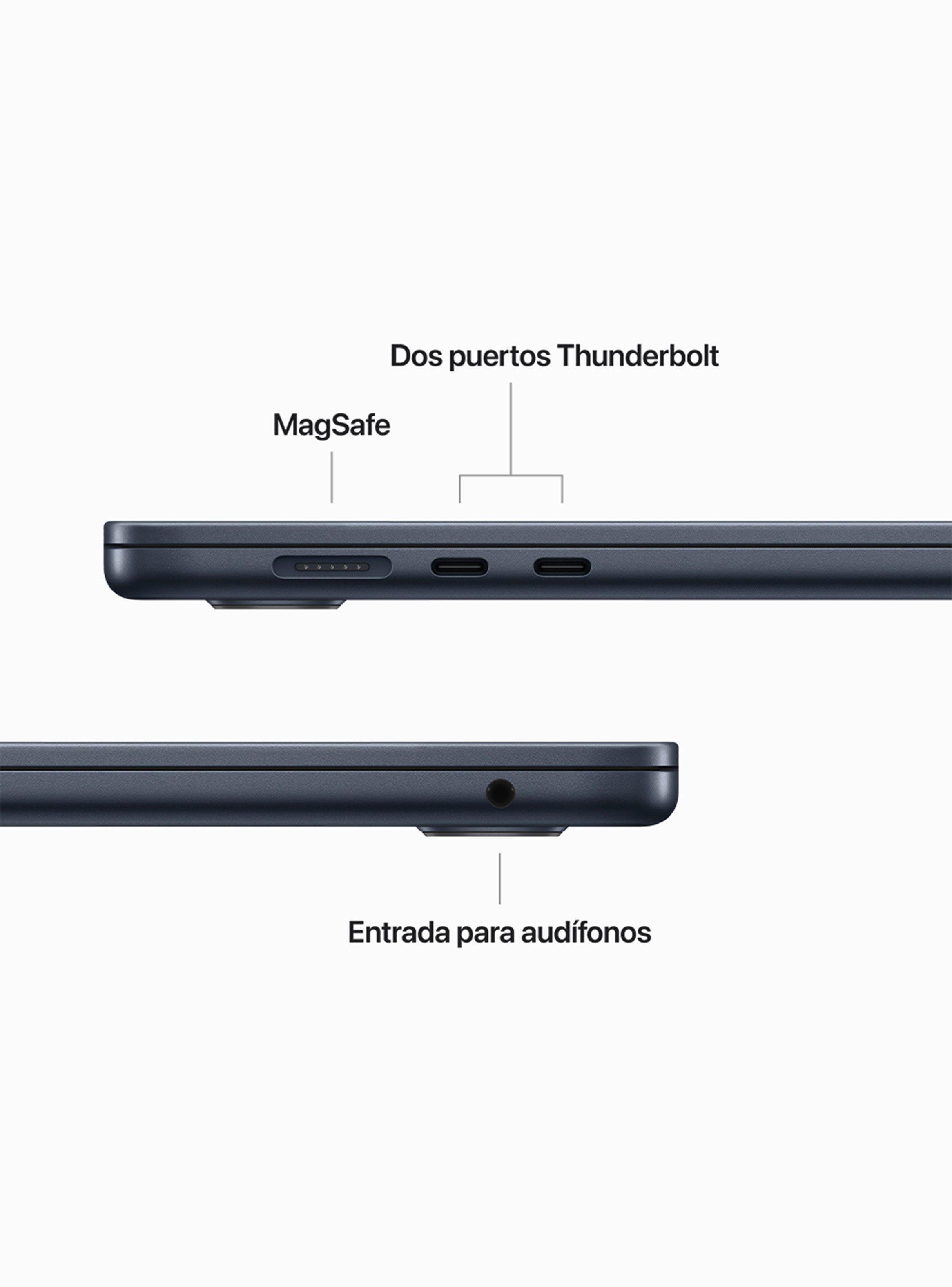 MacBook Air 15" Chip M2 8 Núcleos CPU y 10 Núcleos GPU 8GB RAM 256GB SSD Color Medianoche-8