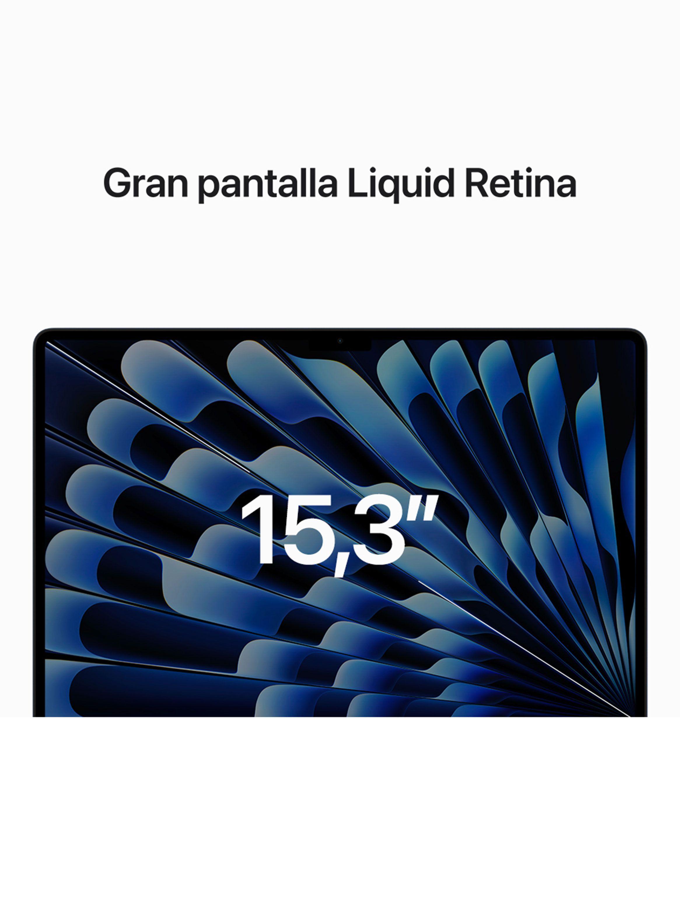 MacBook Air 15" Chip M2 8 Núcleos CPU y 10 Núcleos GPU 8GB RAM 256GB SSD Color Medianoche-4