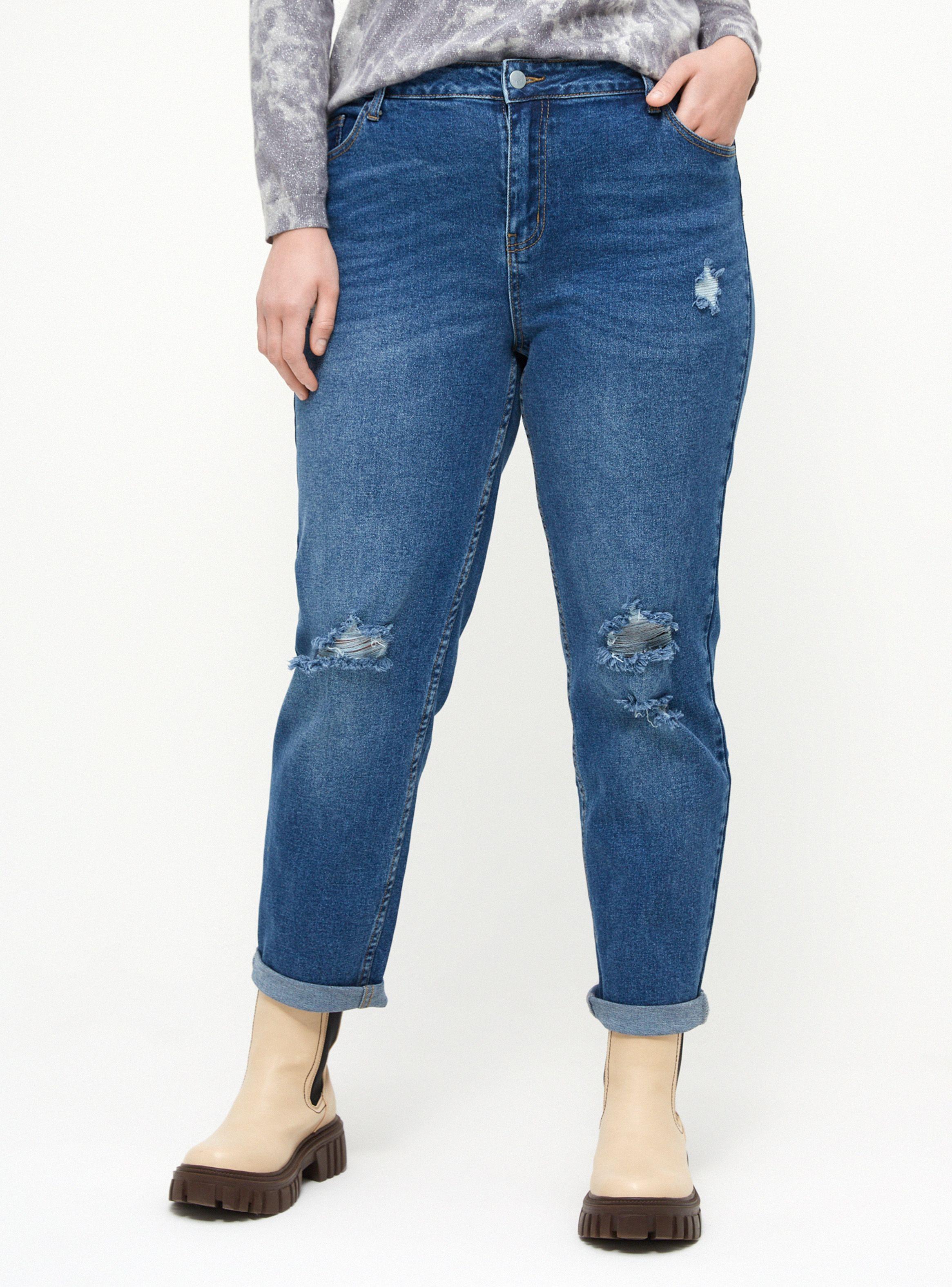 Jeans Roturas Recto Tiro Medio-0
