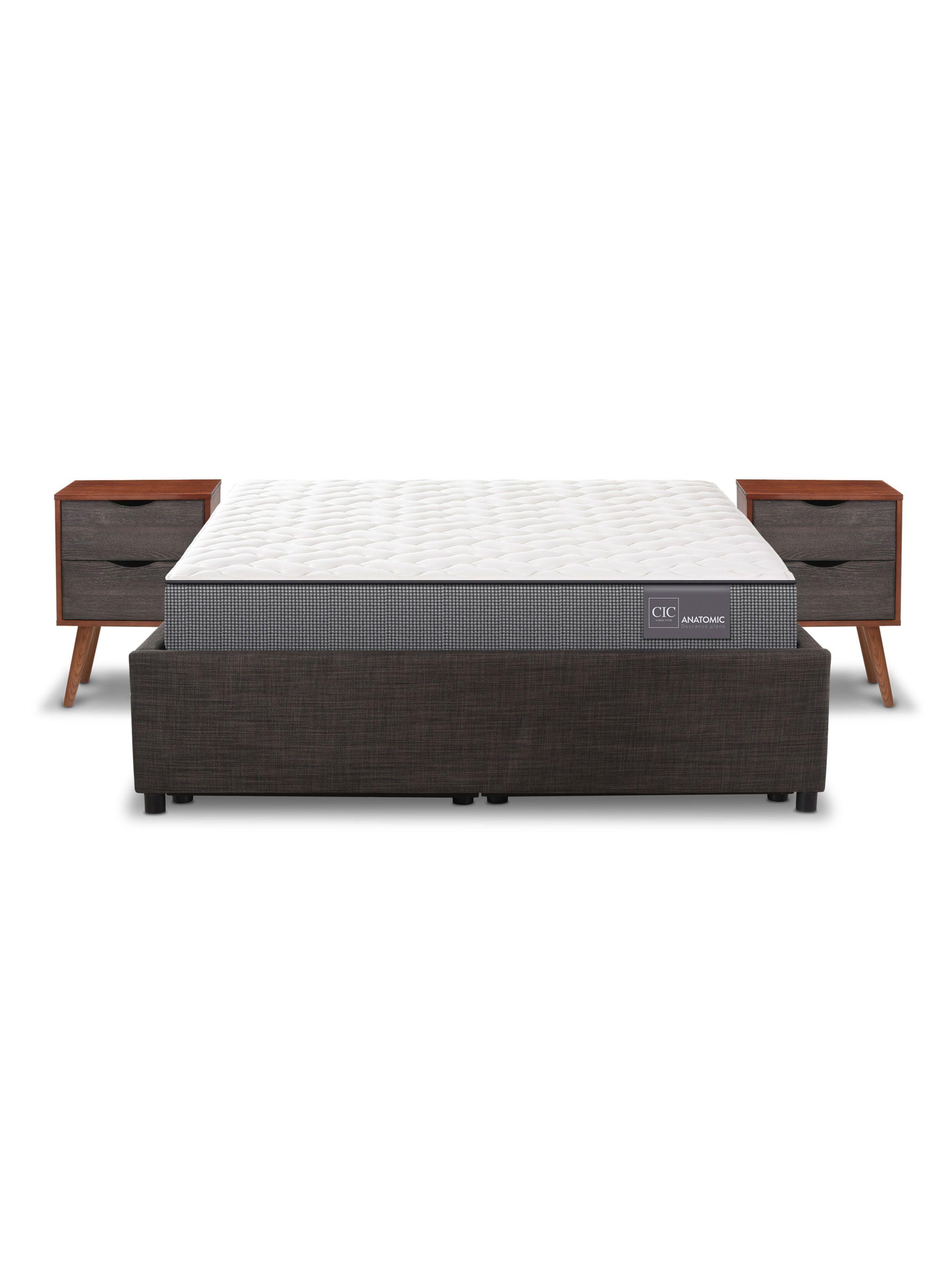 Space Box Europea Anatomic 2 Plazas + Veladores Niger-2
