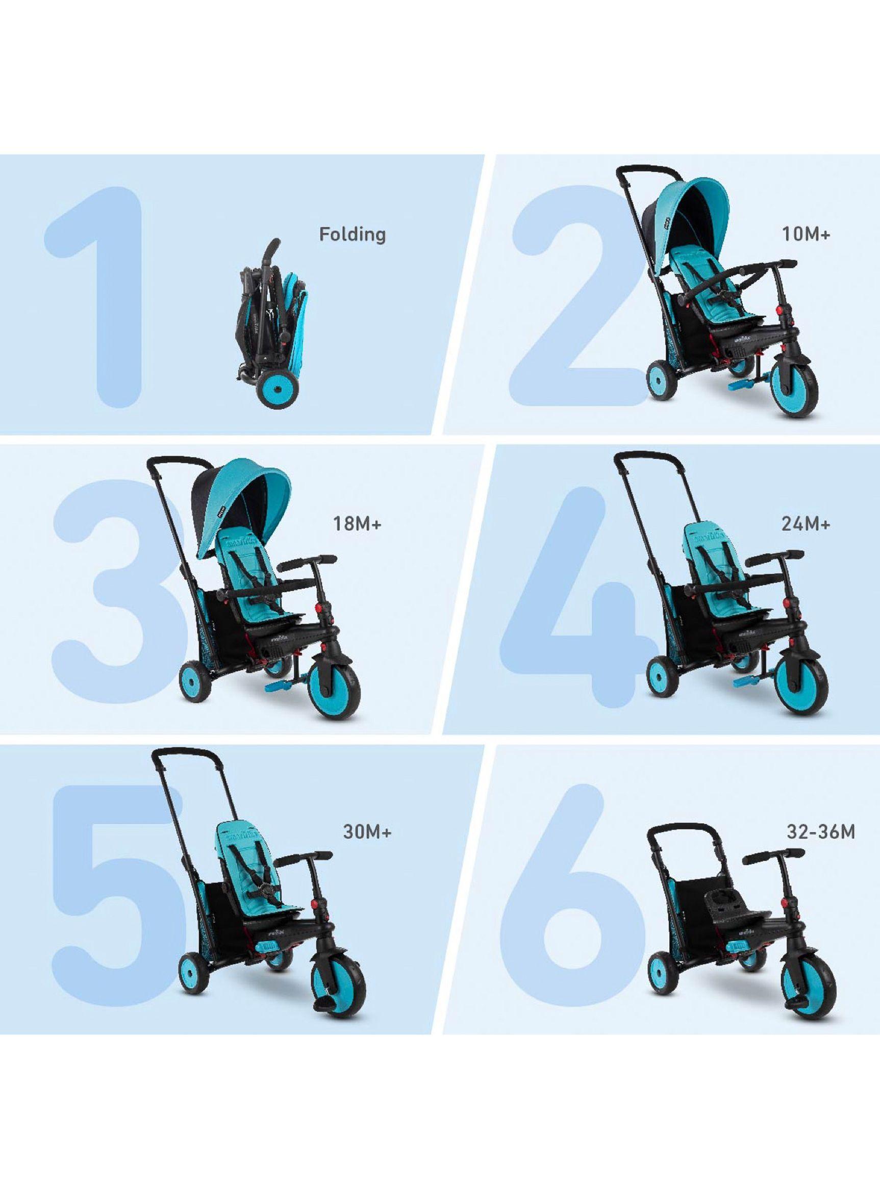 Triciclo Folding Trike STR3 Azul Smart Trike-0