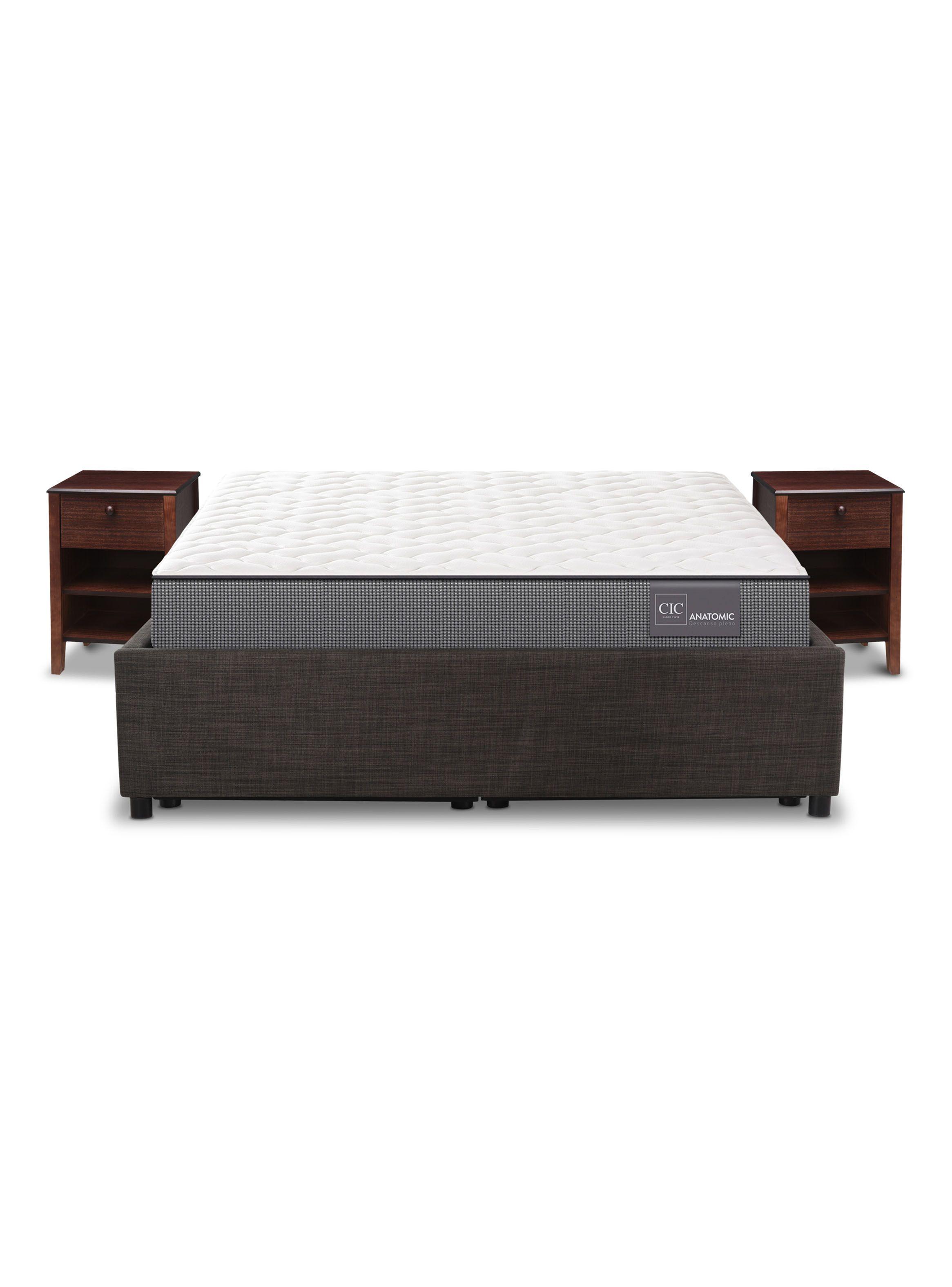 Space Box Europea Anatomic 2 Plazas + Veladores Torino Chocolate-2