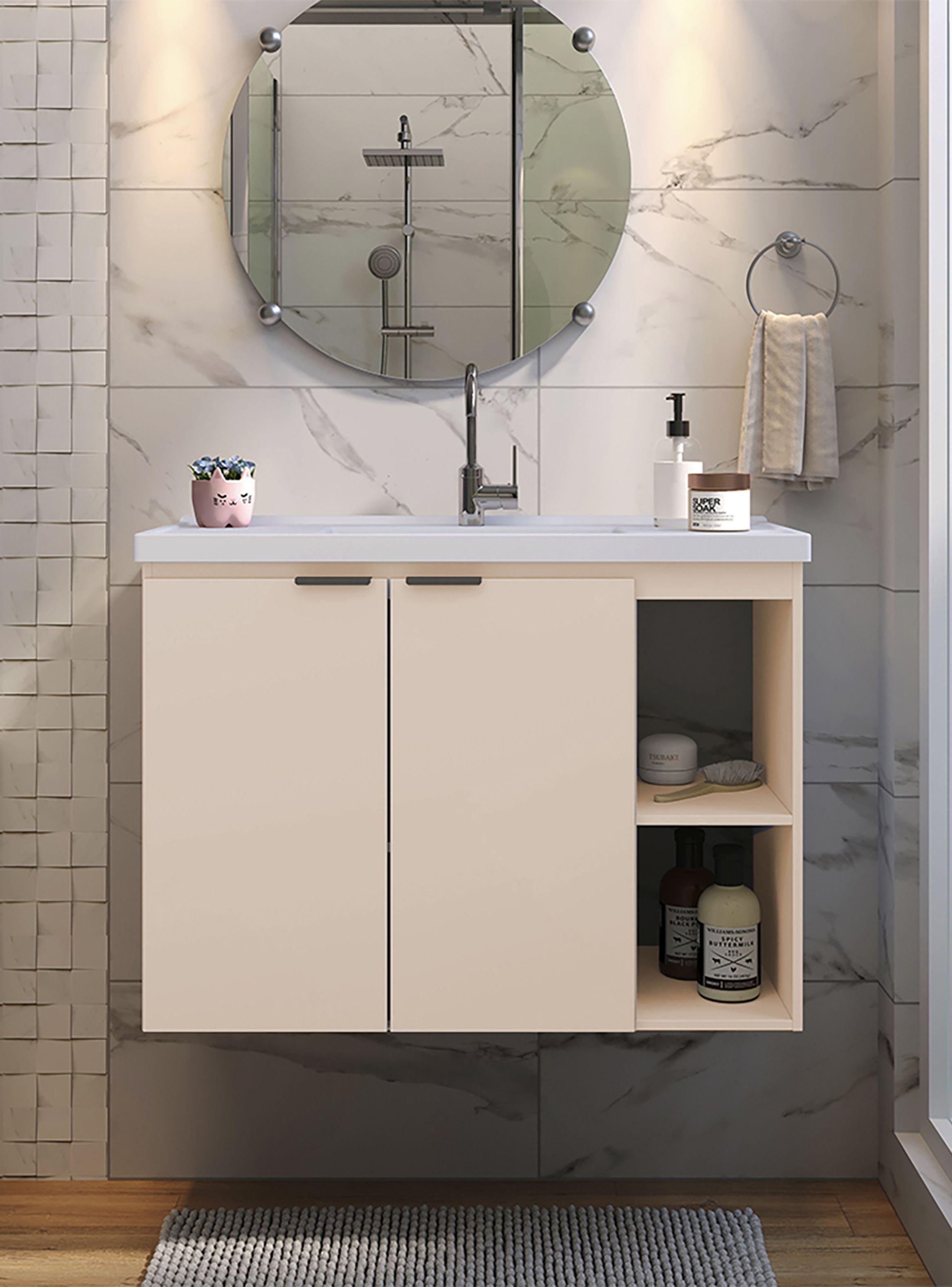 Mueble Vanitorio Aéreo Aster 80 cm 2 Puertas-4