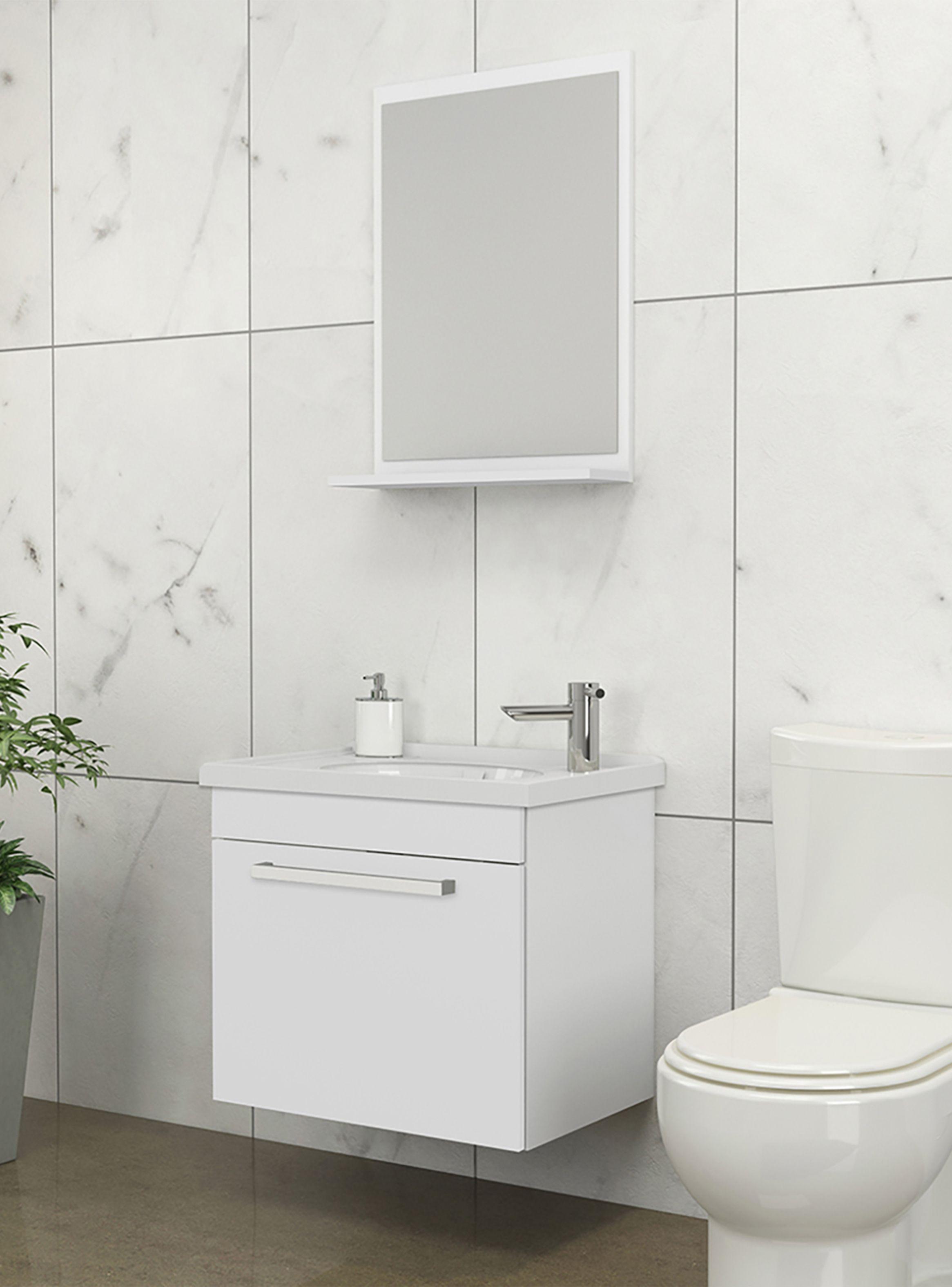 Mueble Vanitorio + Aéreo Espejo Agata 1 Puerta-3