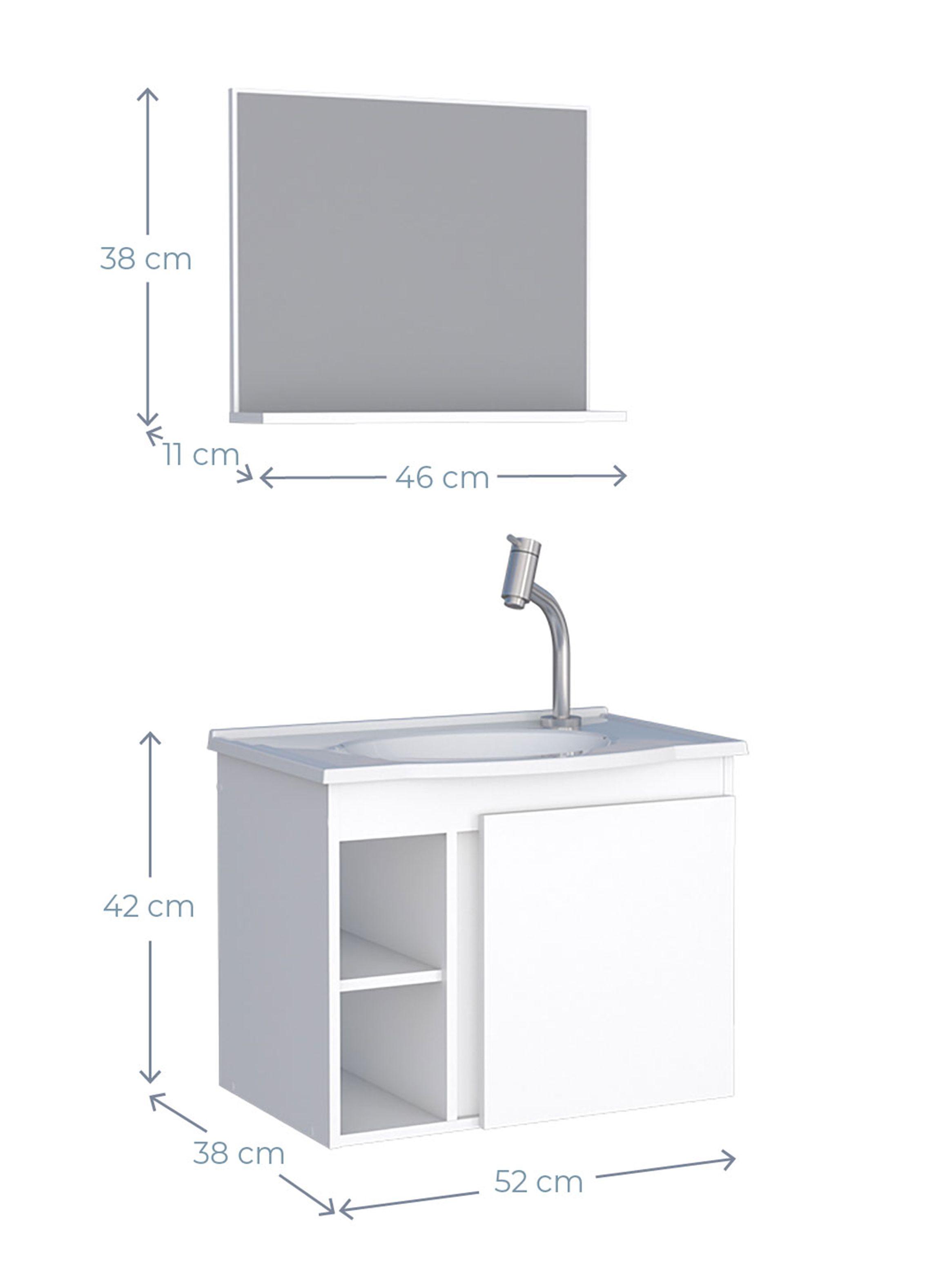 Mueble Vanitorio + Espejo Aéreo Safira-1