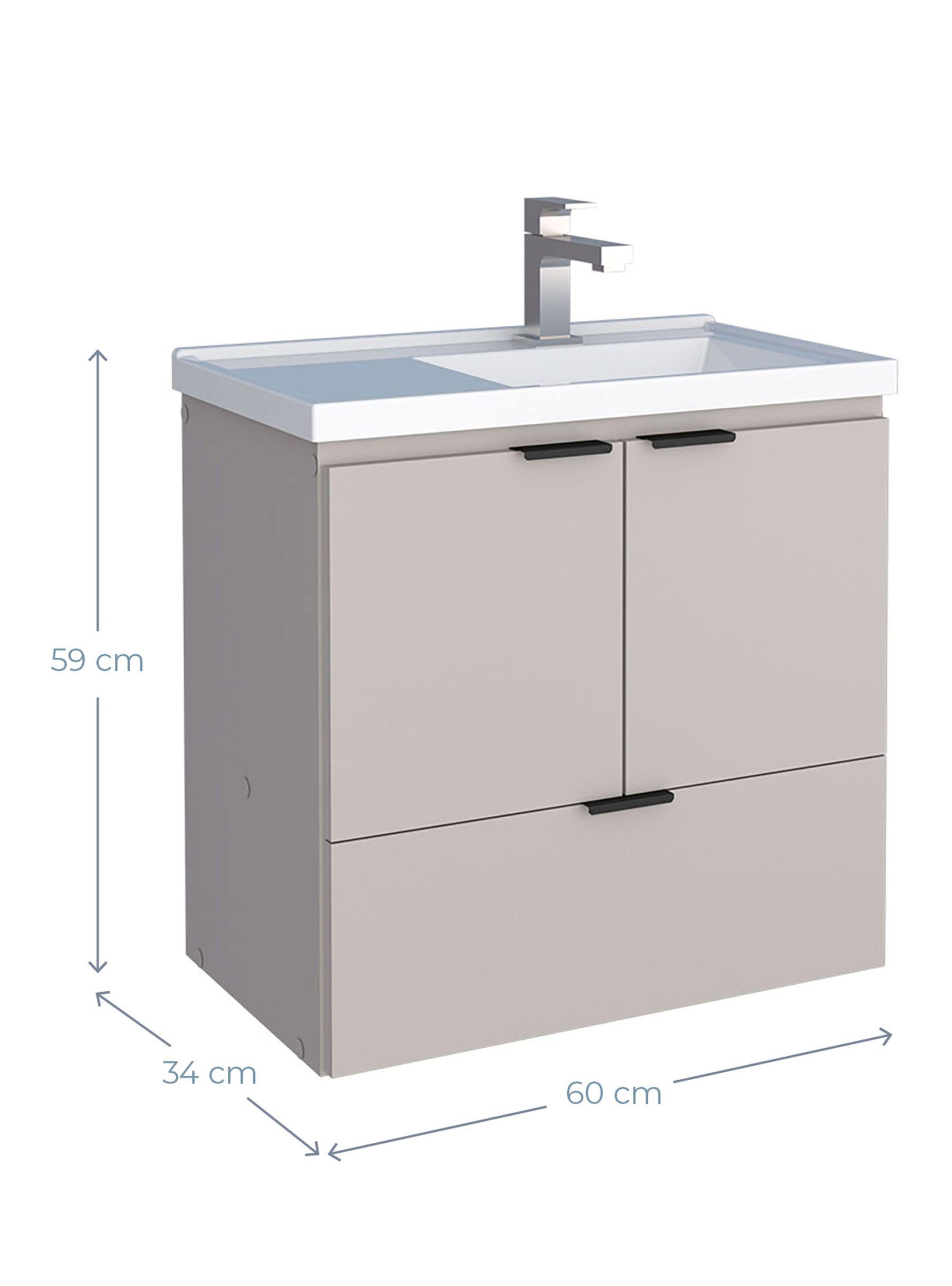 Mueble Vanitorio Aéreo Lis 1 Cajón 2 Puertas-1