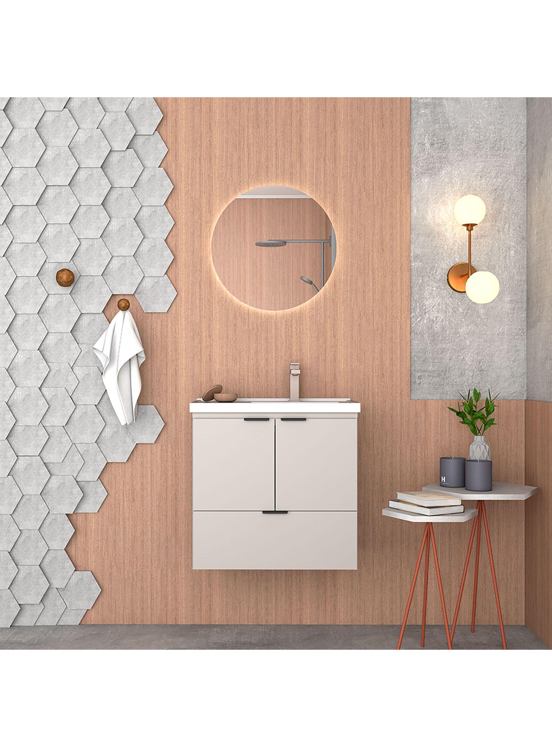 Mueble Vanitorio Aéreo Lis 1 Cajón 2 Puertas-5