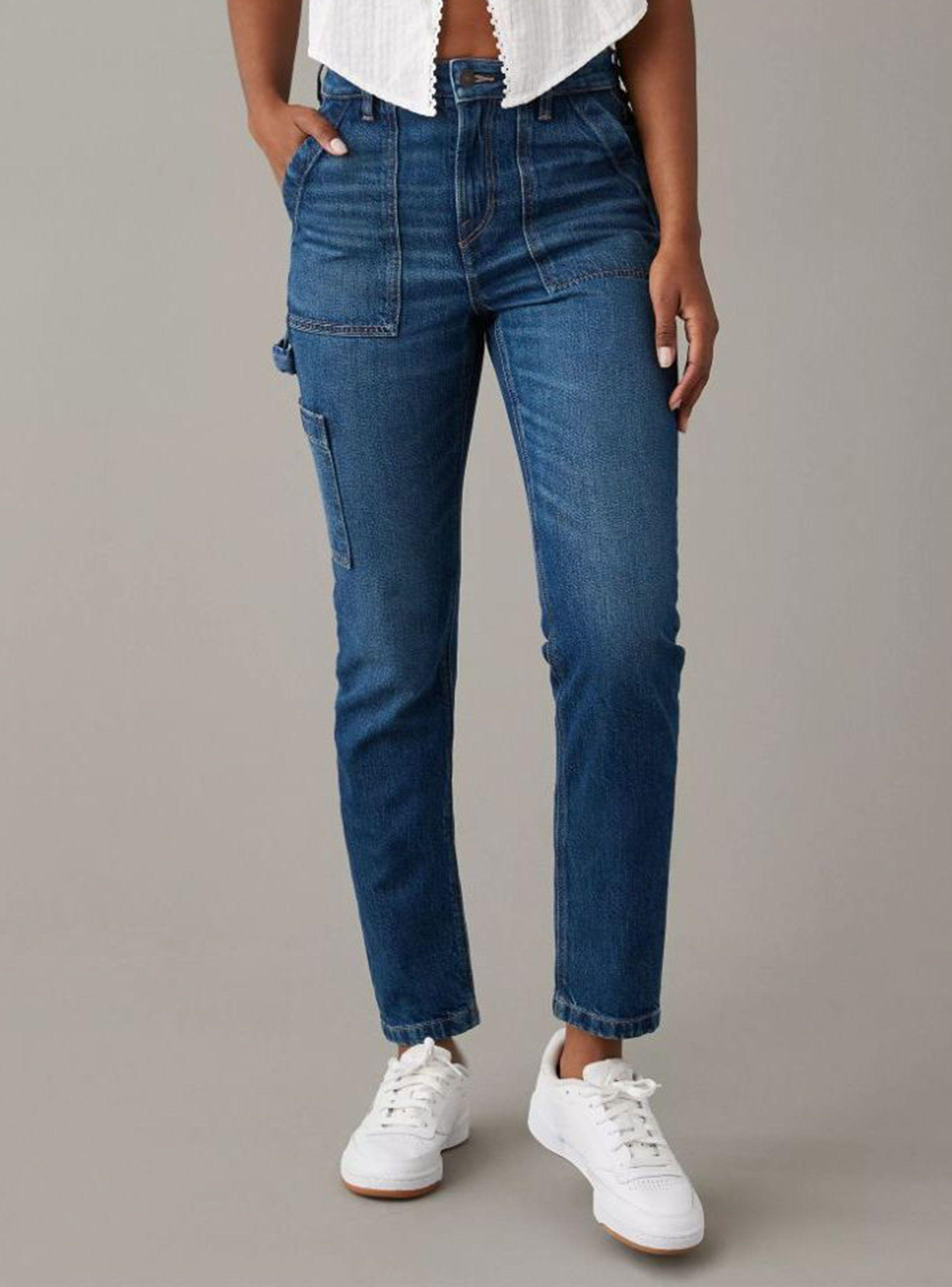 Mom Jeans con Bolsillo Lateral-0