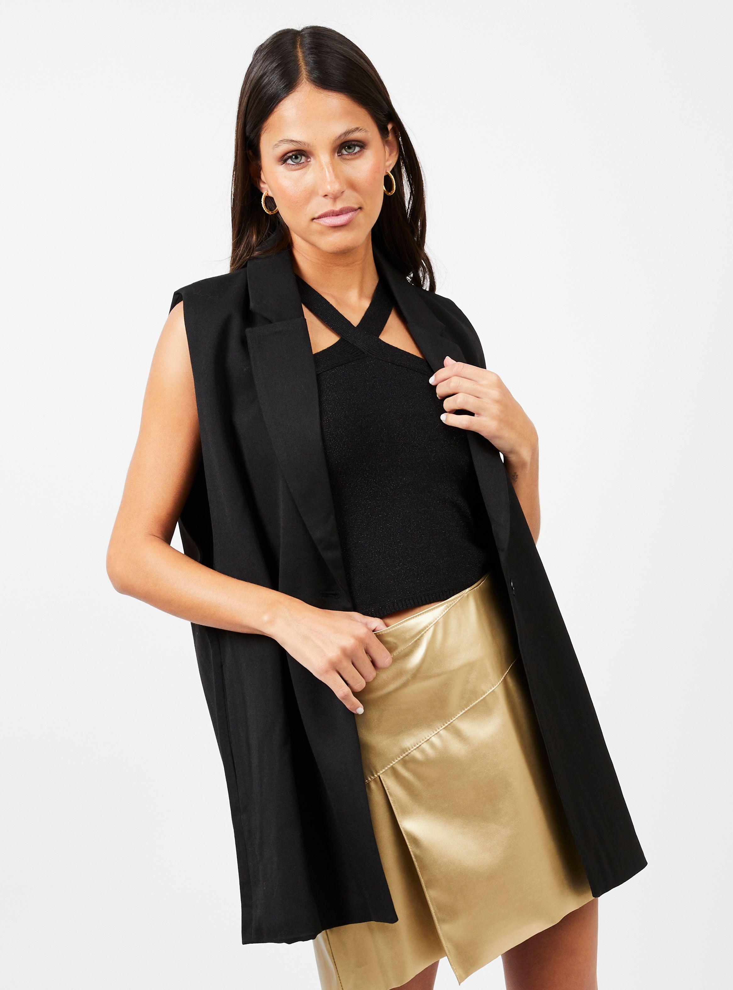 Blazer Sin Mangas Selena Negro-0