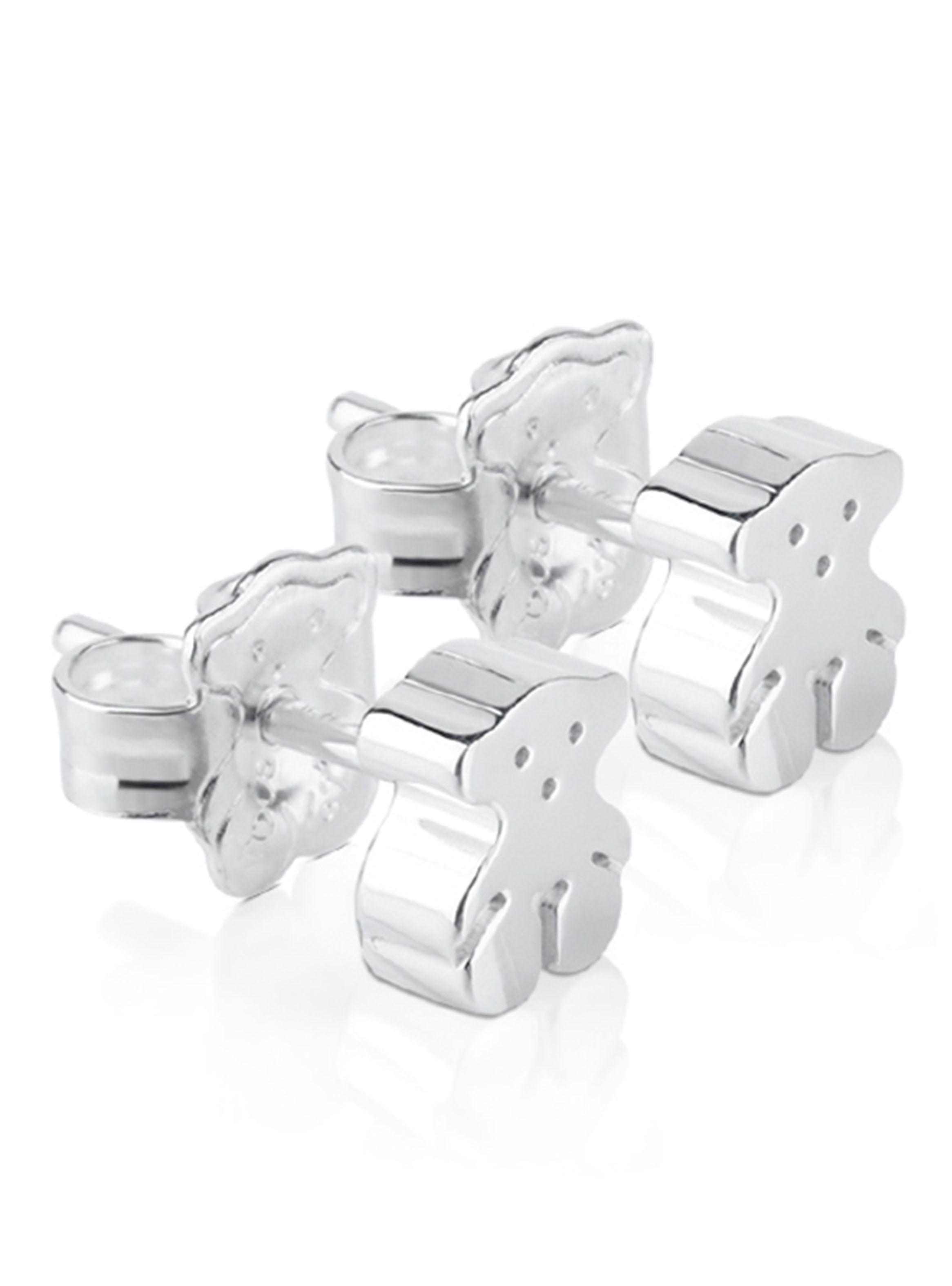 Aros Tous de plata motivo oso Sweet Dolls-1