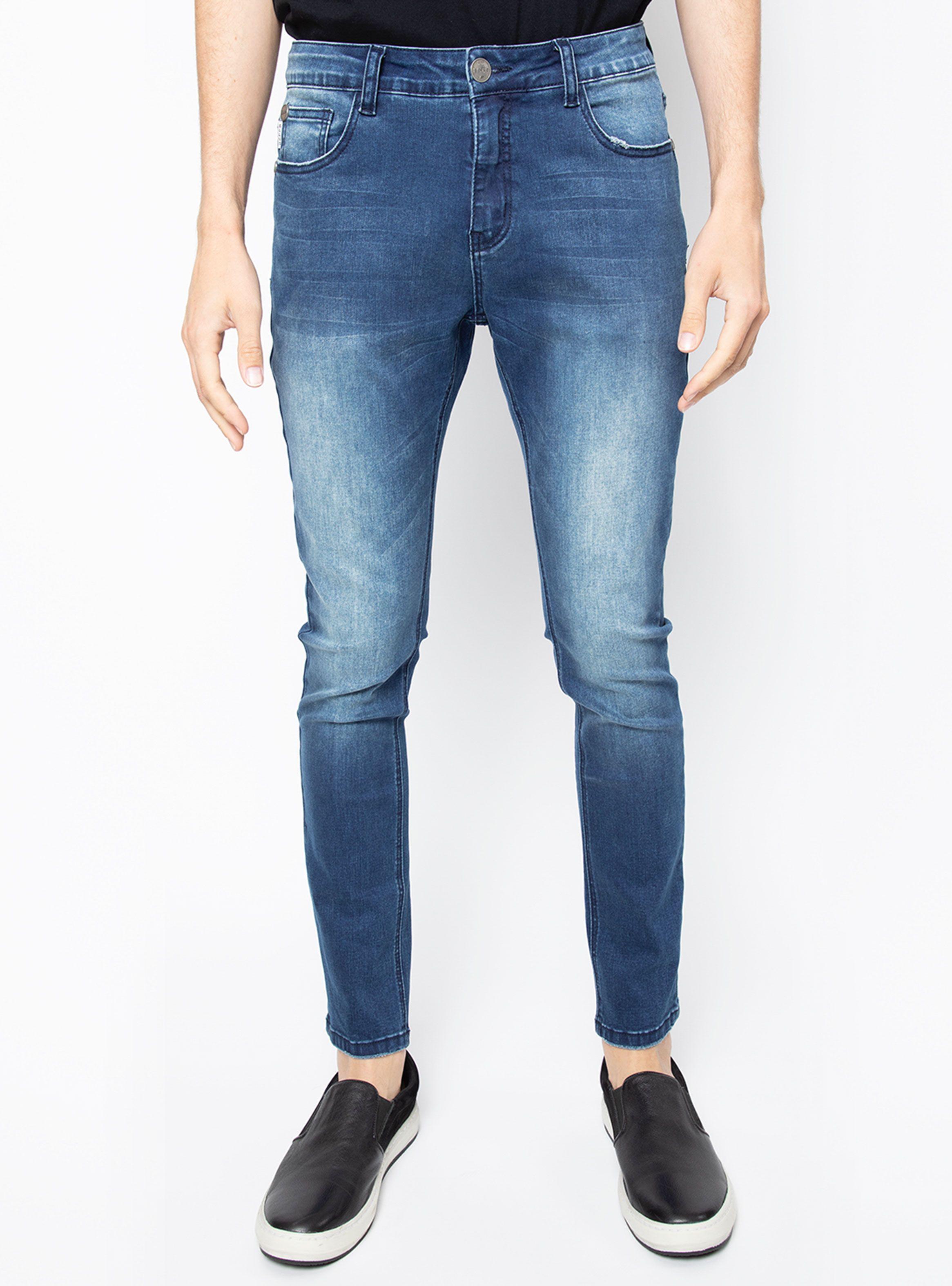 Jeans Skinny Tiro Medio Dark Blue React-0