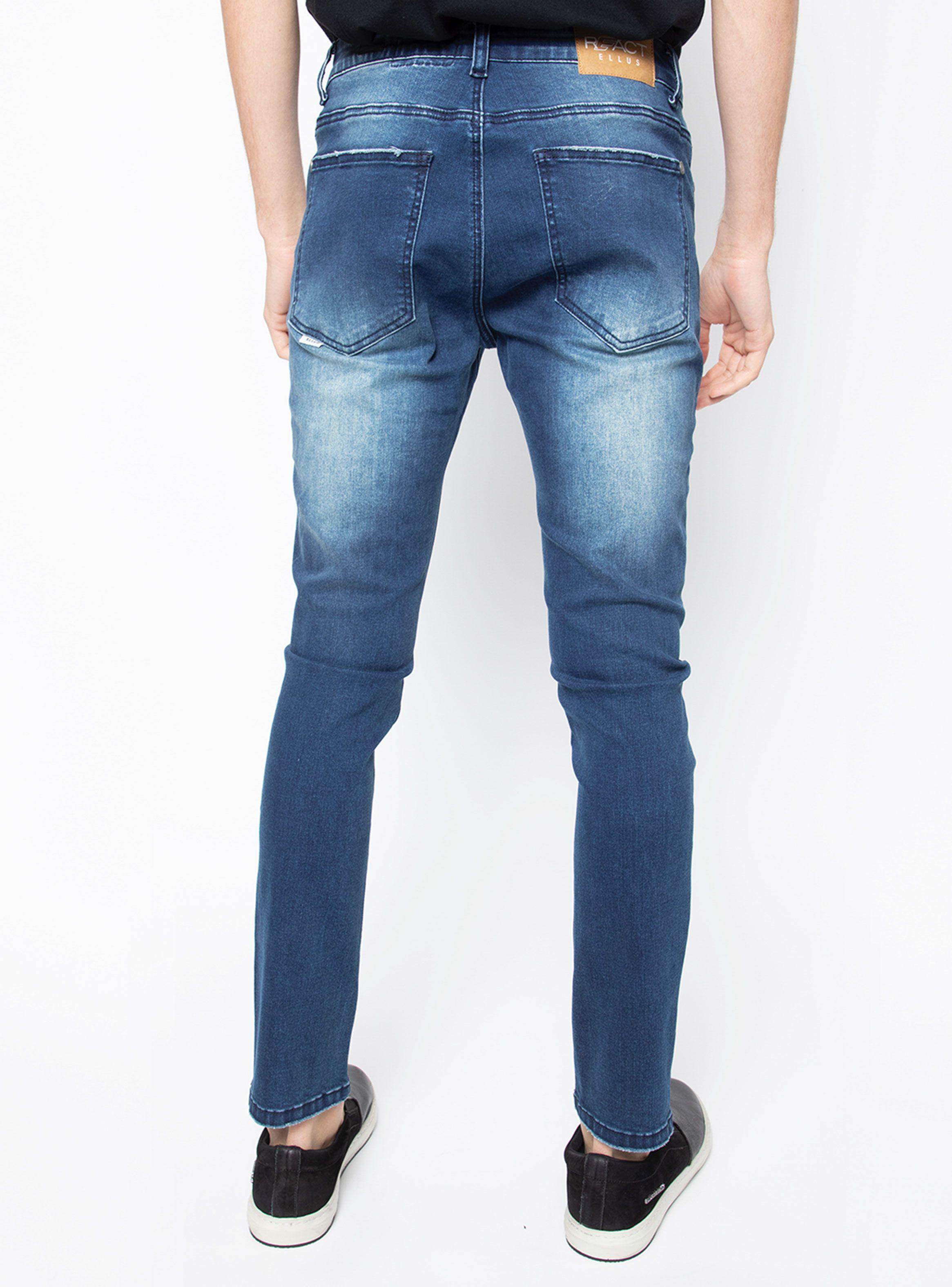 Jeans Skinny Tiro Medio Dark Blue React-1