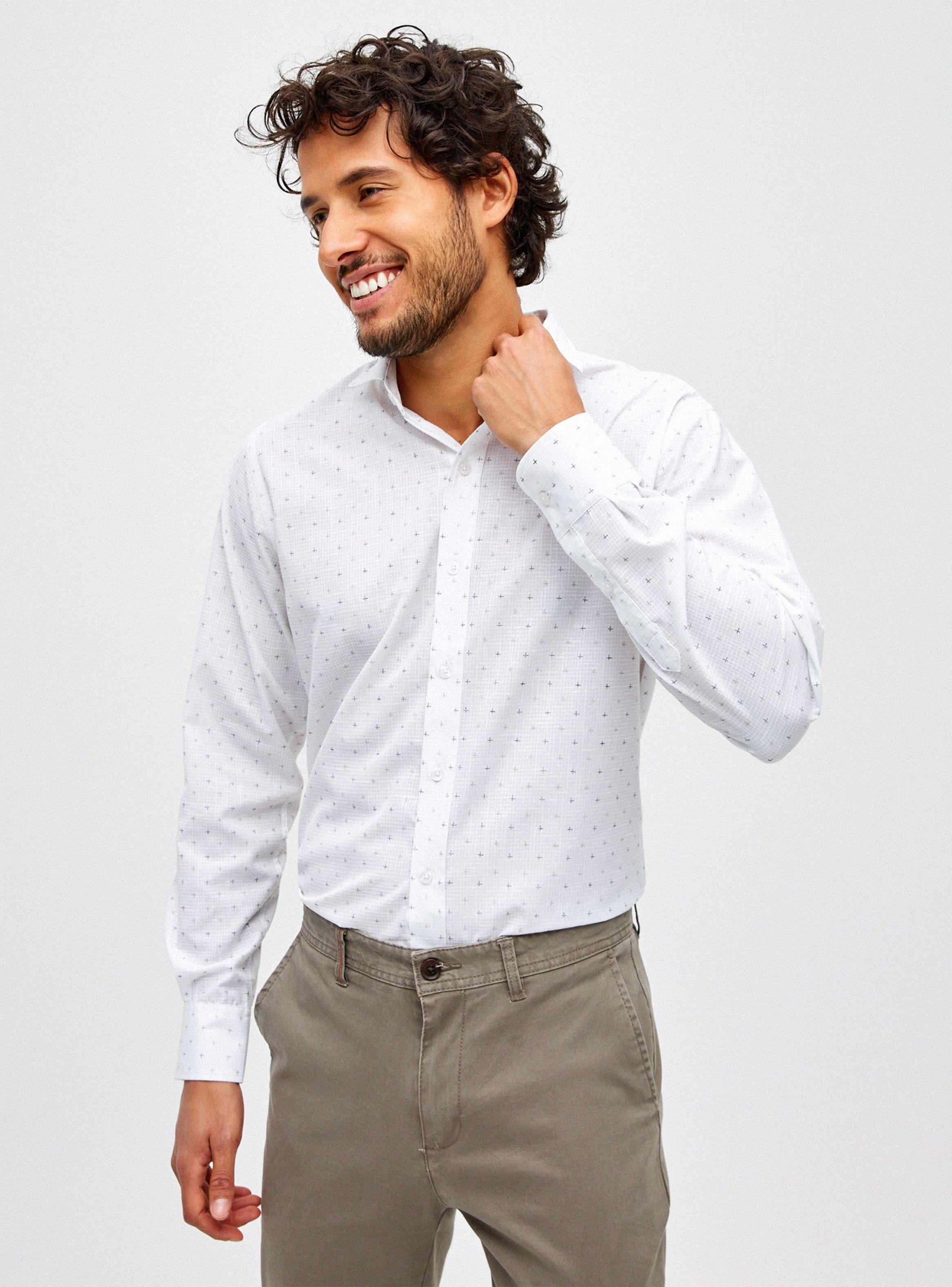 Camisa Slim Fit Manga Larga Fantasía-0