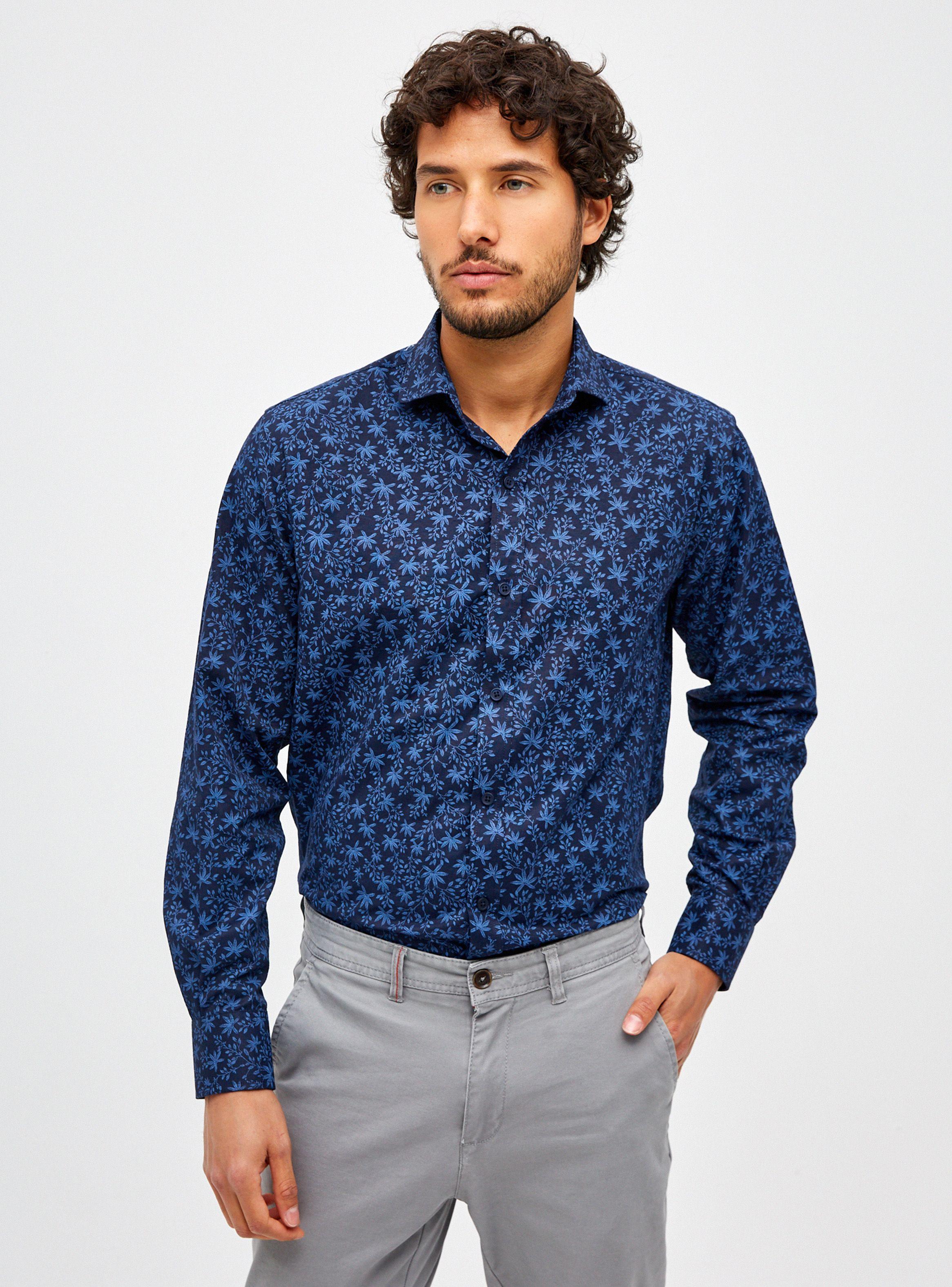 Camisa Slim Fit Manga Larga Fantasía-0